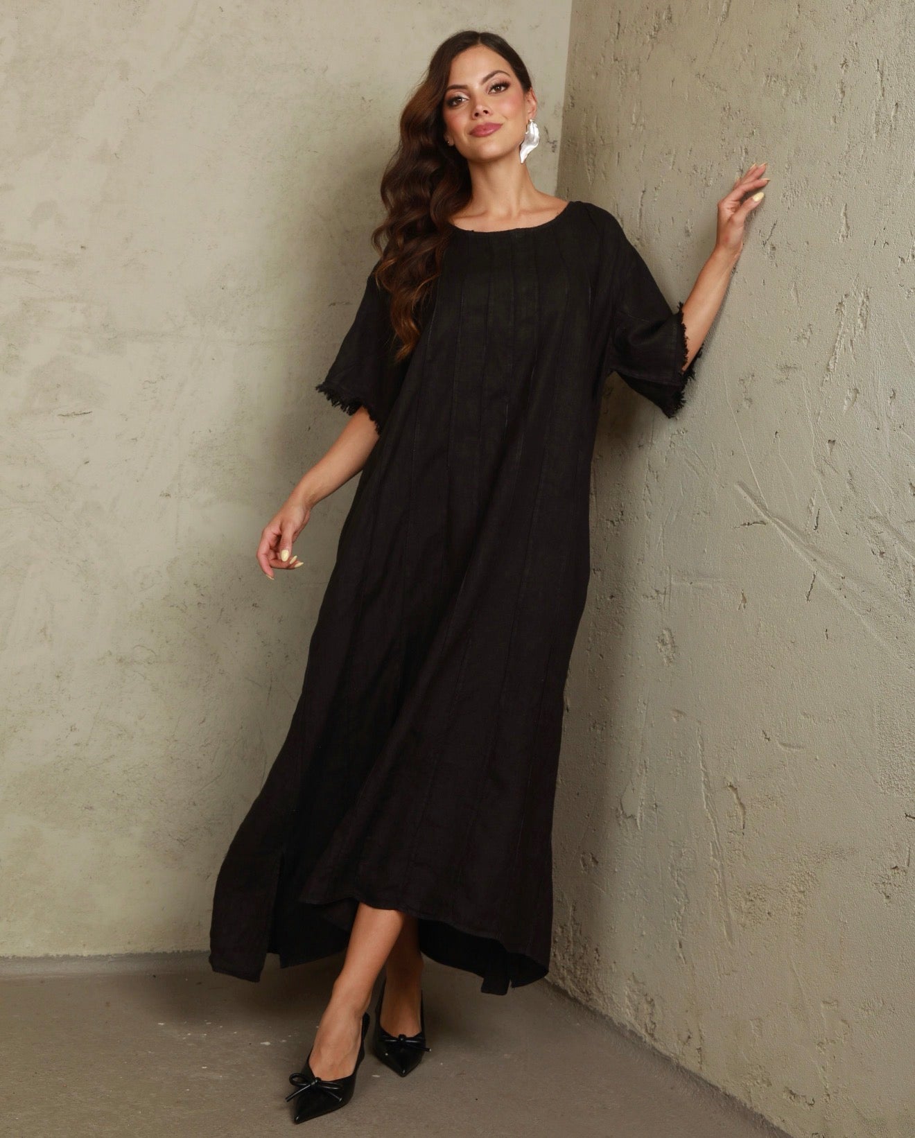 Linen OS Maxi Dress (FINAL SALE)
