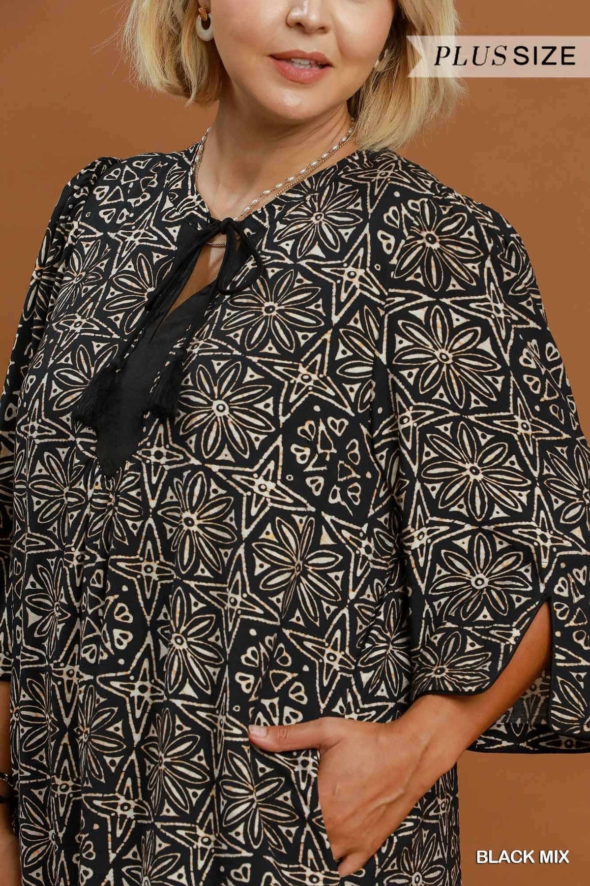 Geometric Print Tunic Dress (PLUS)