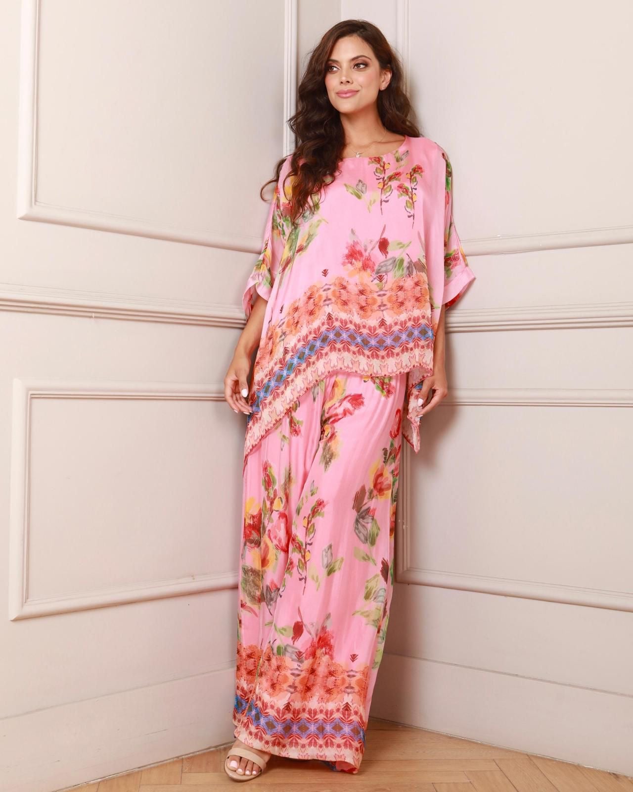 Mixed Watercolor Floral Silk OS Set (FINAL SALE)