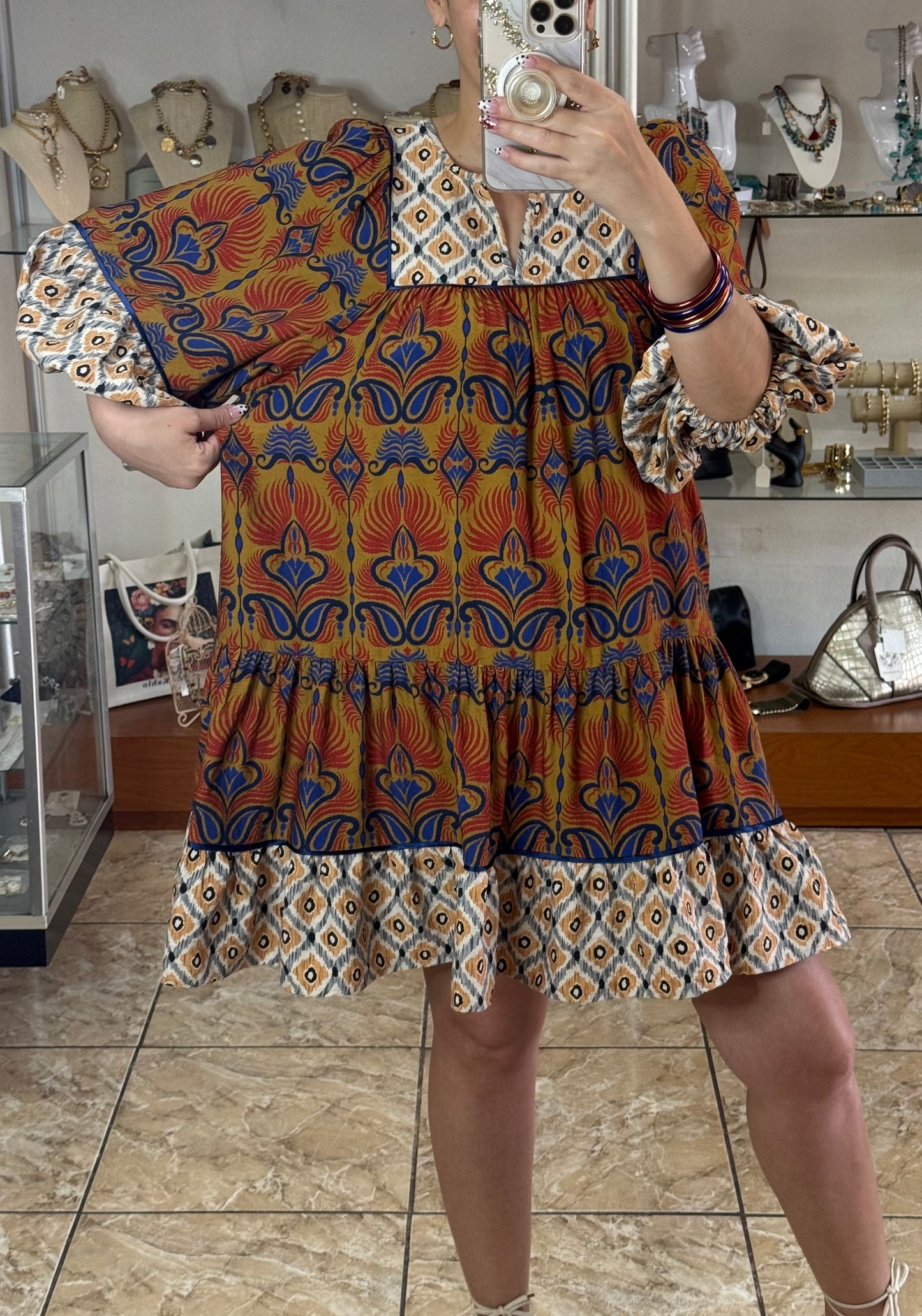Terracotta Mix Doll Dress