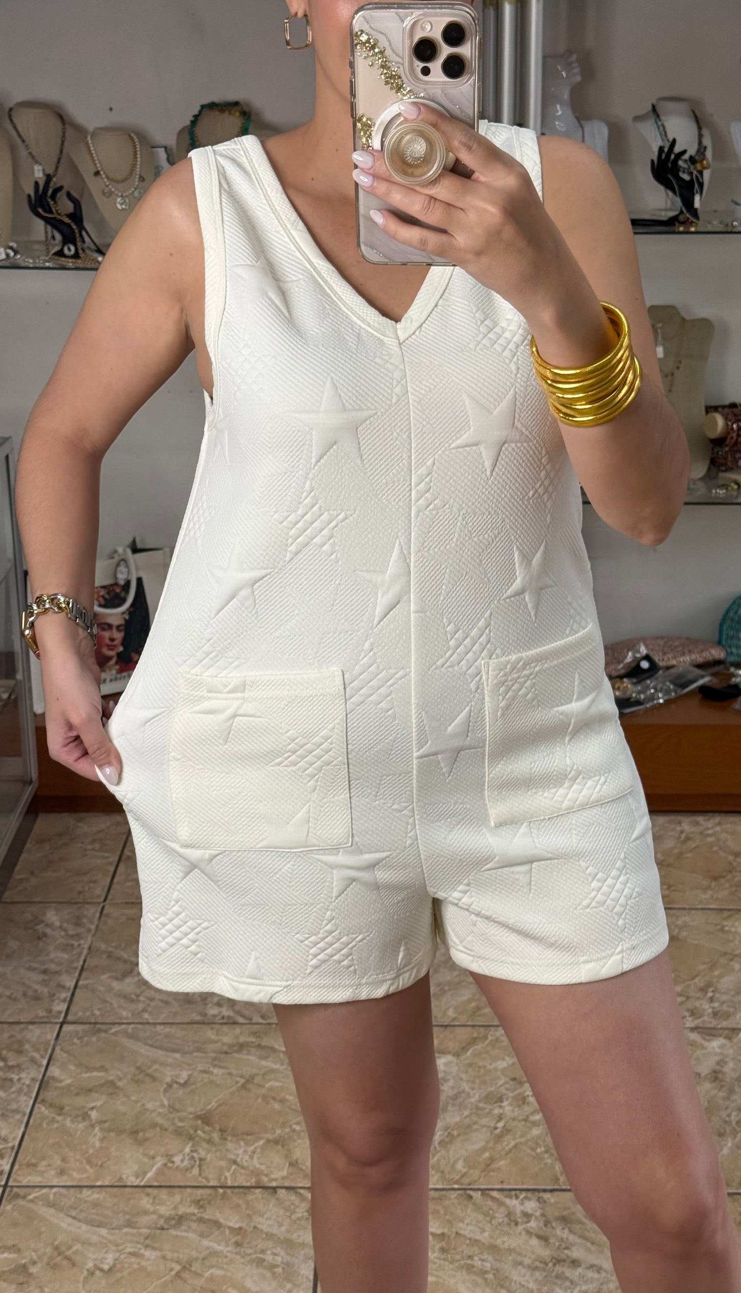 Off White Stars Romper