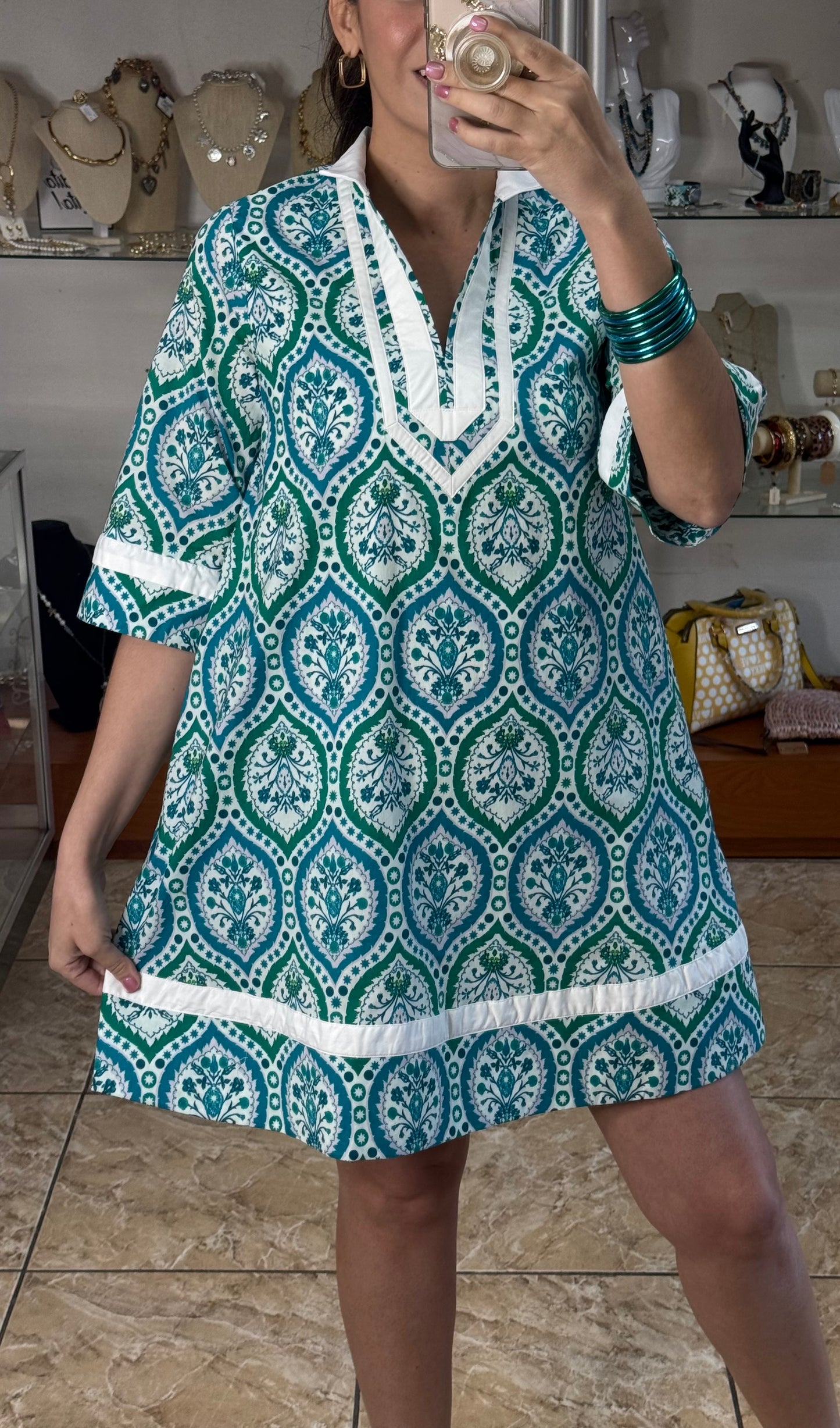 Teal Green Mini Dress (FINAL SALE)