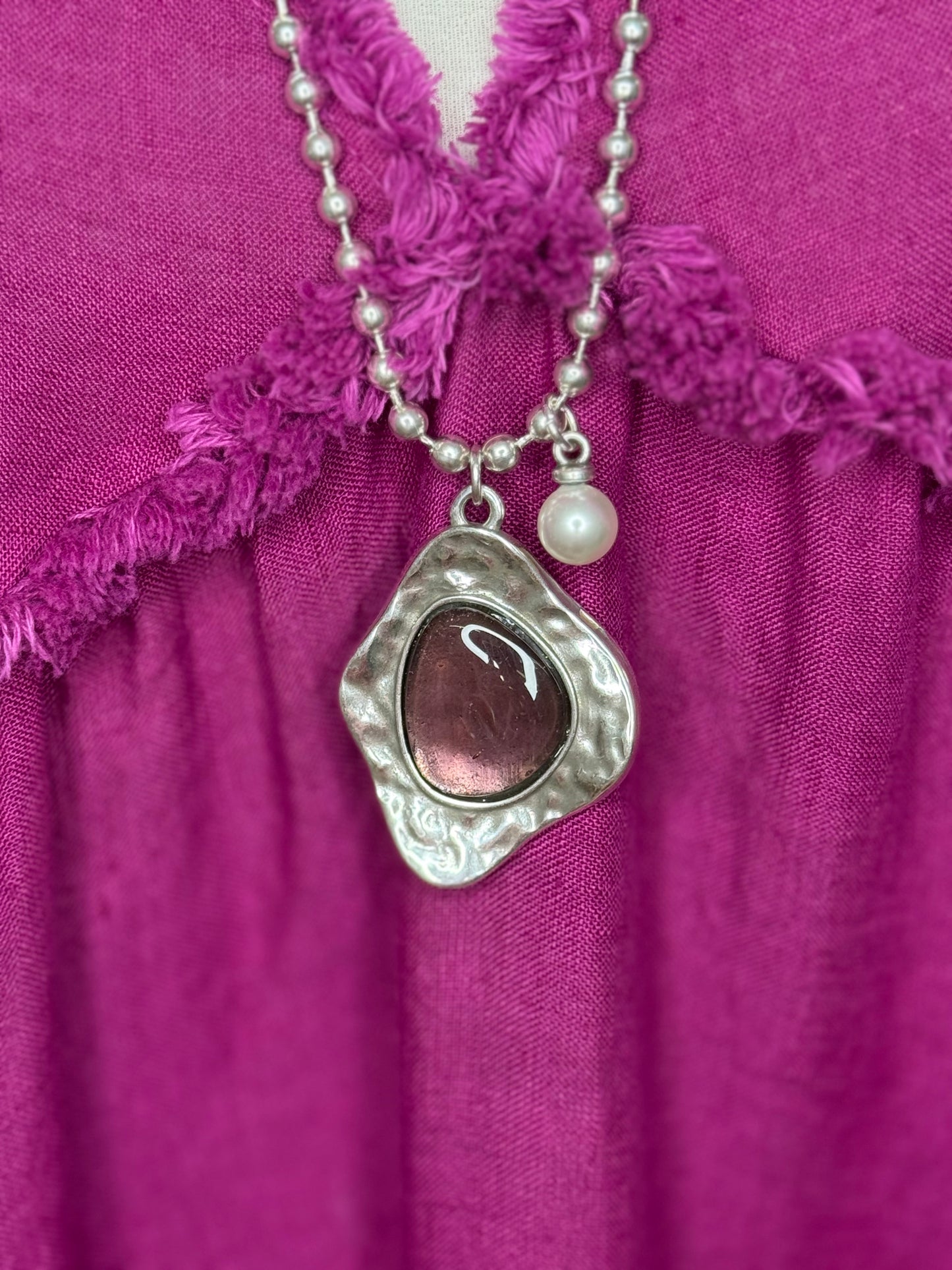 Long Necklace with Pendant by B&G (NO RETURNS OR EXCHANGE)