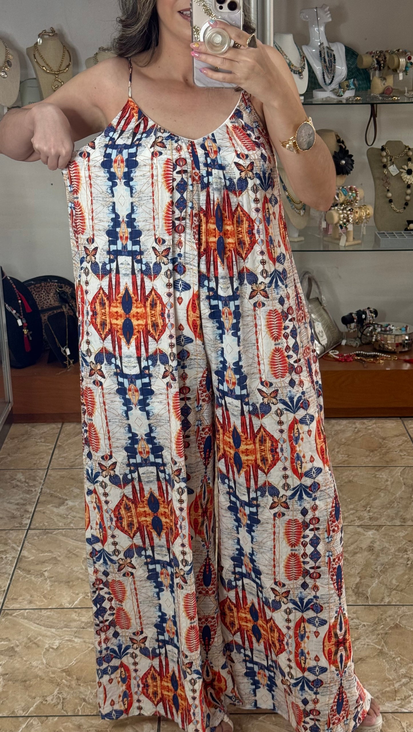 Geometric Mix Jumpsuit