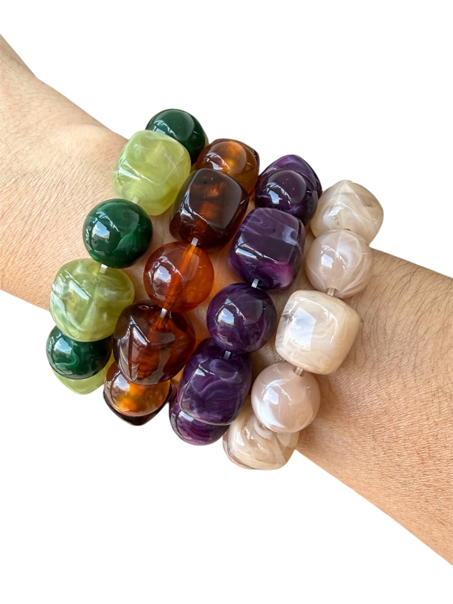 Resin Beads Bracelets (FINAL SALE, SOLD SEPARATELY)