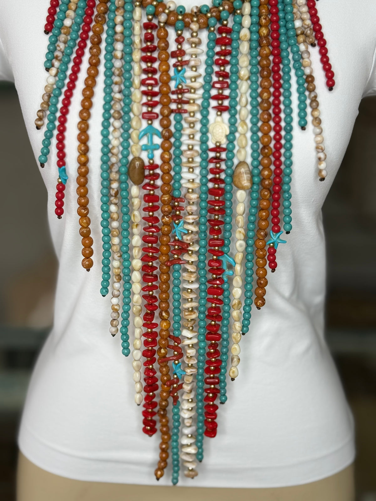 Multi-Strand Beaded Boho Necklace (FINAL SALE)