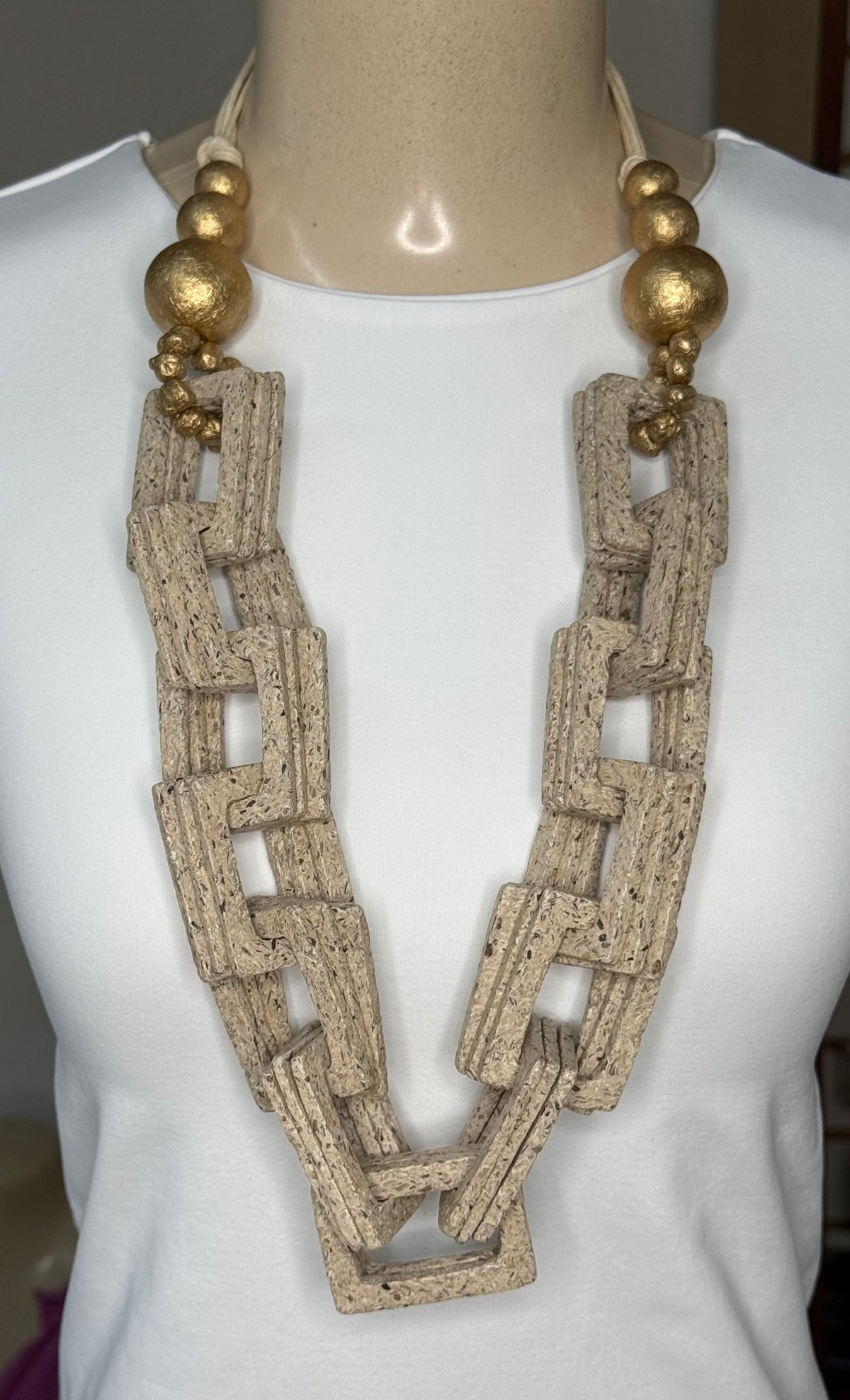 Geometric Links Chunky Necklace (FINAL SALE)