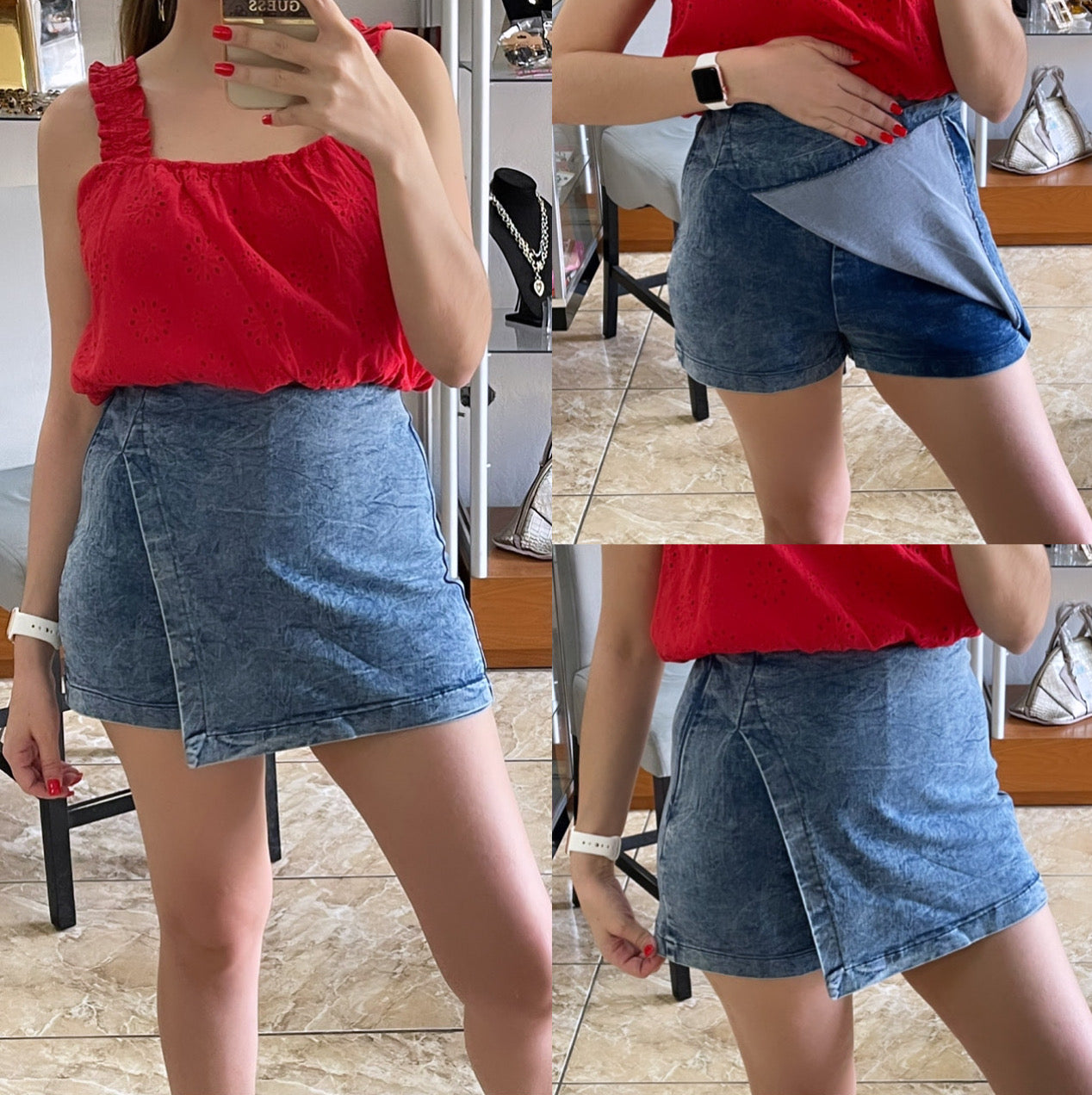 Denim Skort