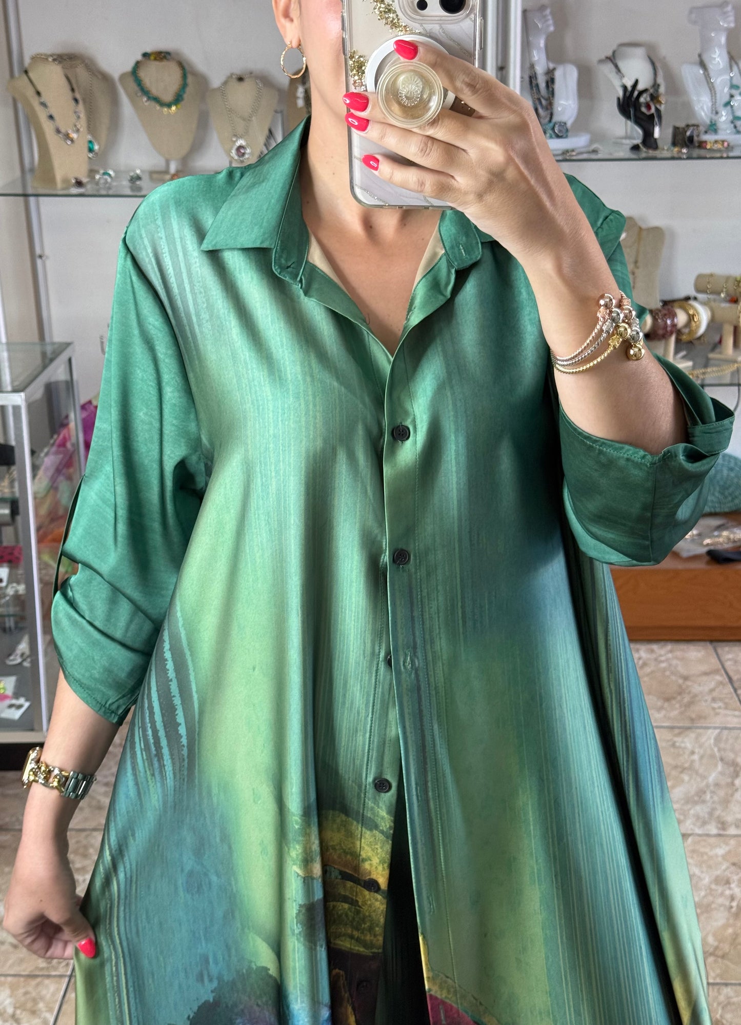 OS Silk Dress/Pant Set (NO RETURNS OR EXCHANGE)