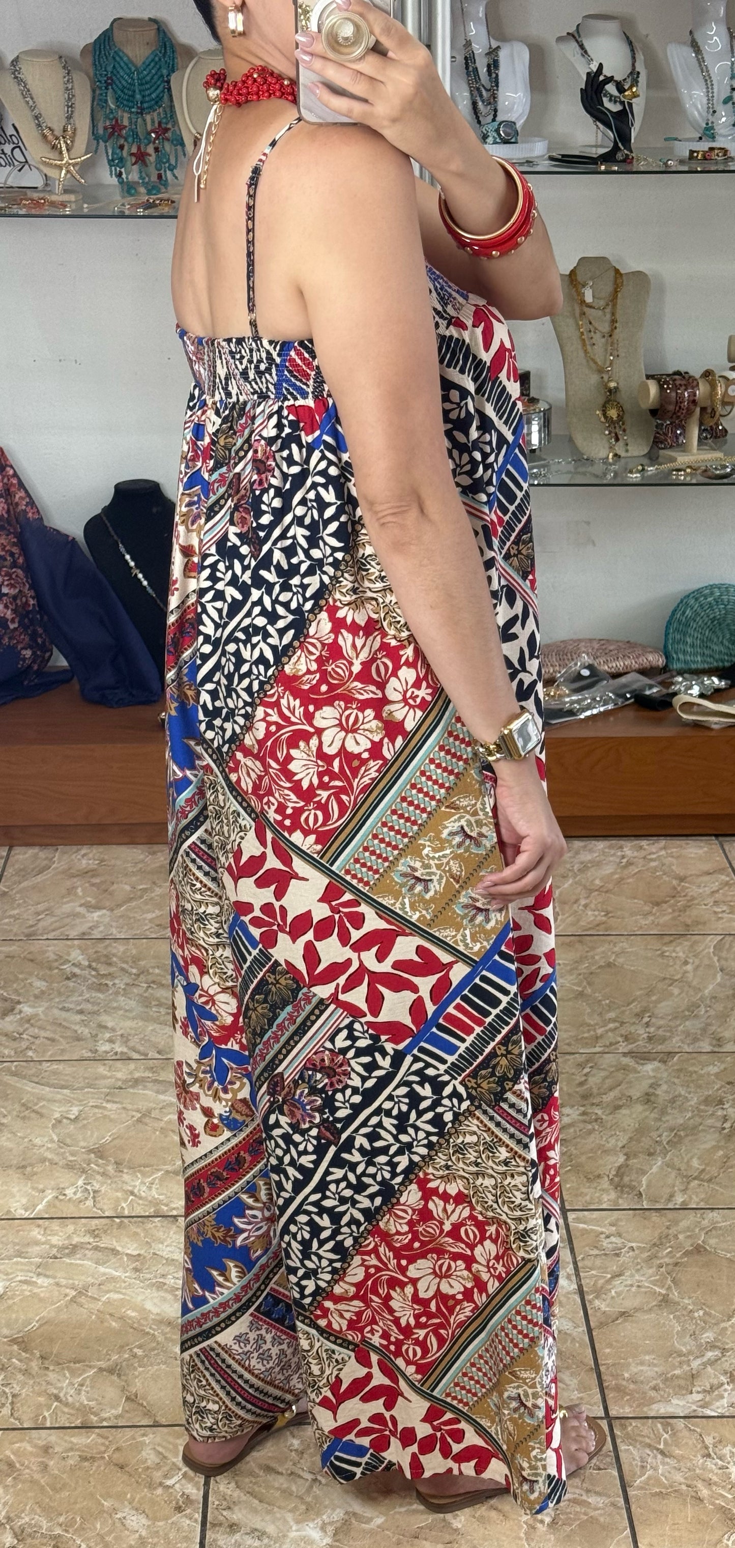 Red/Multi Jumpsuit
