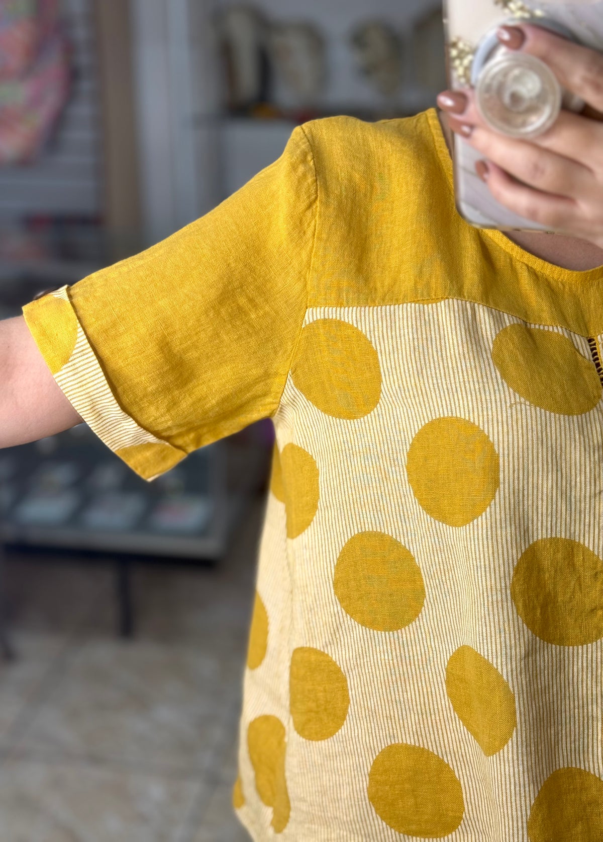Stripes & Polka Dots OS Linen Set (NO RETURNS OR EXCHANGE)