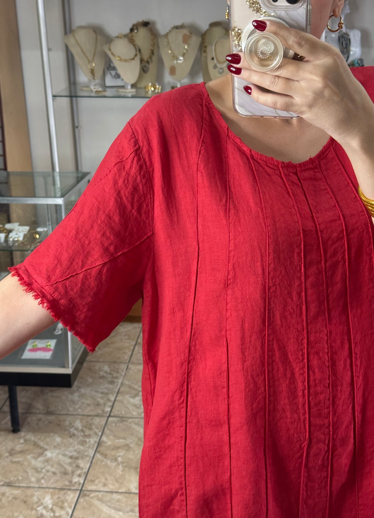 Linen OS Maxi Dress (FINAL SALE)