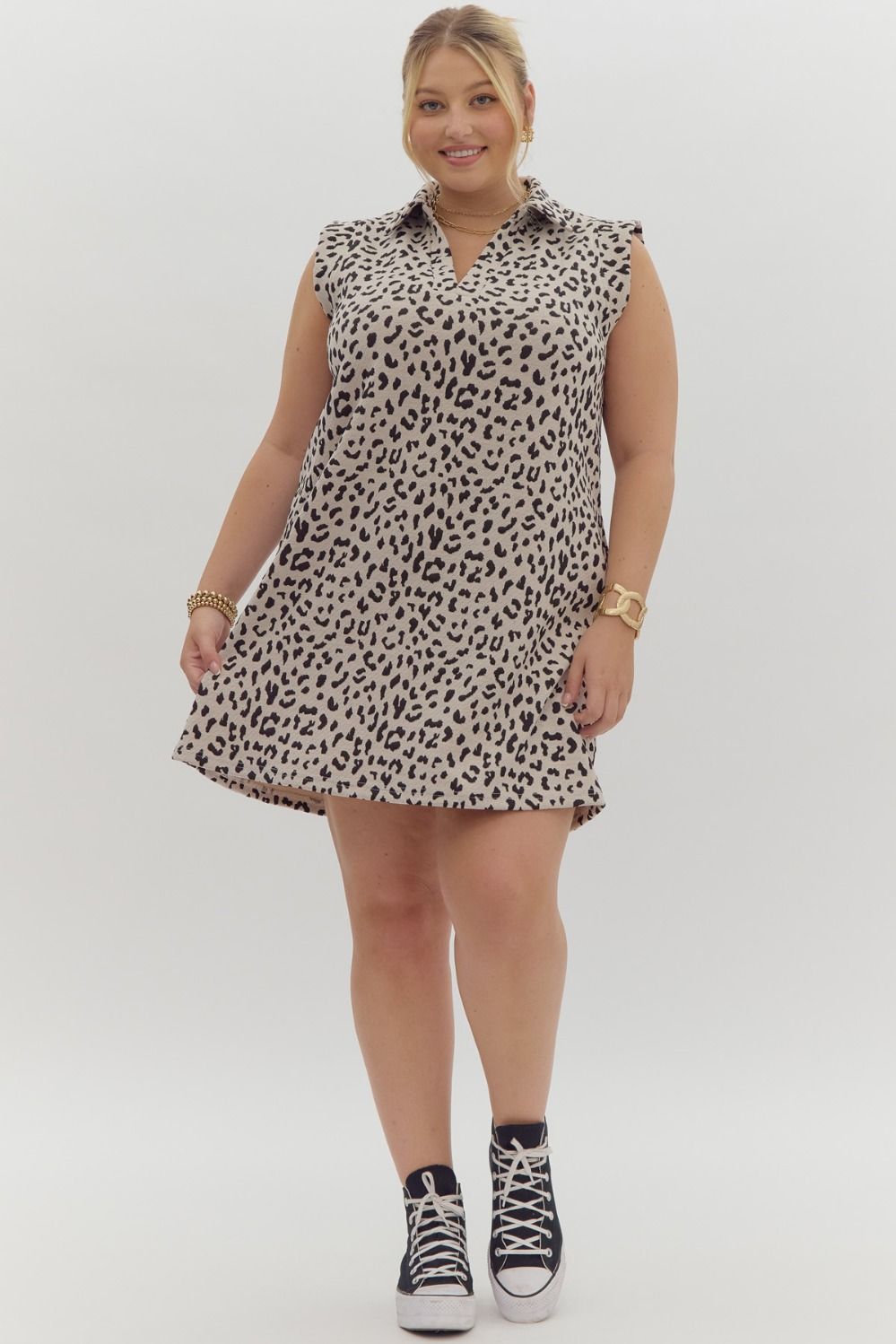 Leopard V-Neck Dress