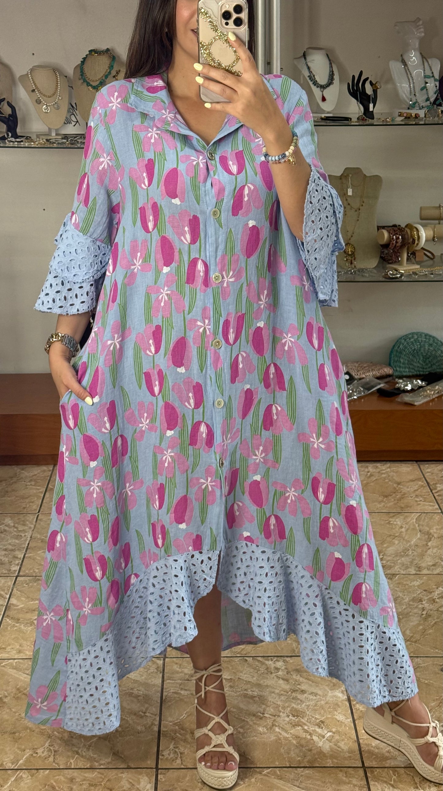 Macarena OS Floral Maxi Dress (NO RETURNS OR EXCHANGE)