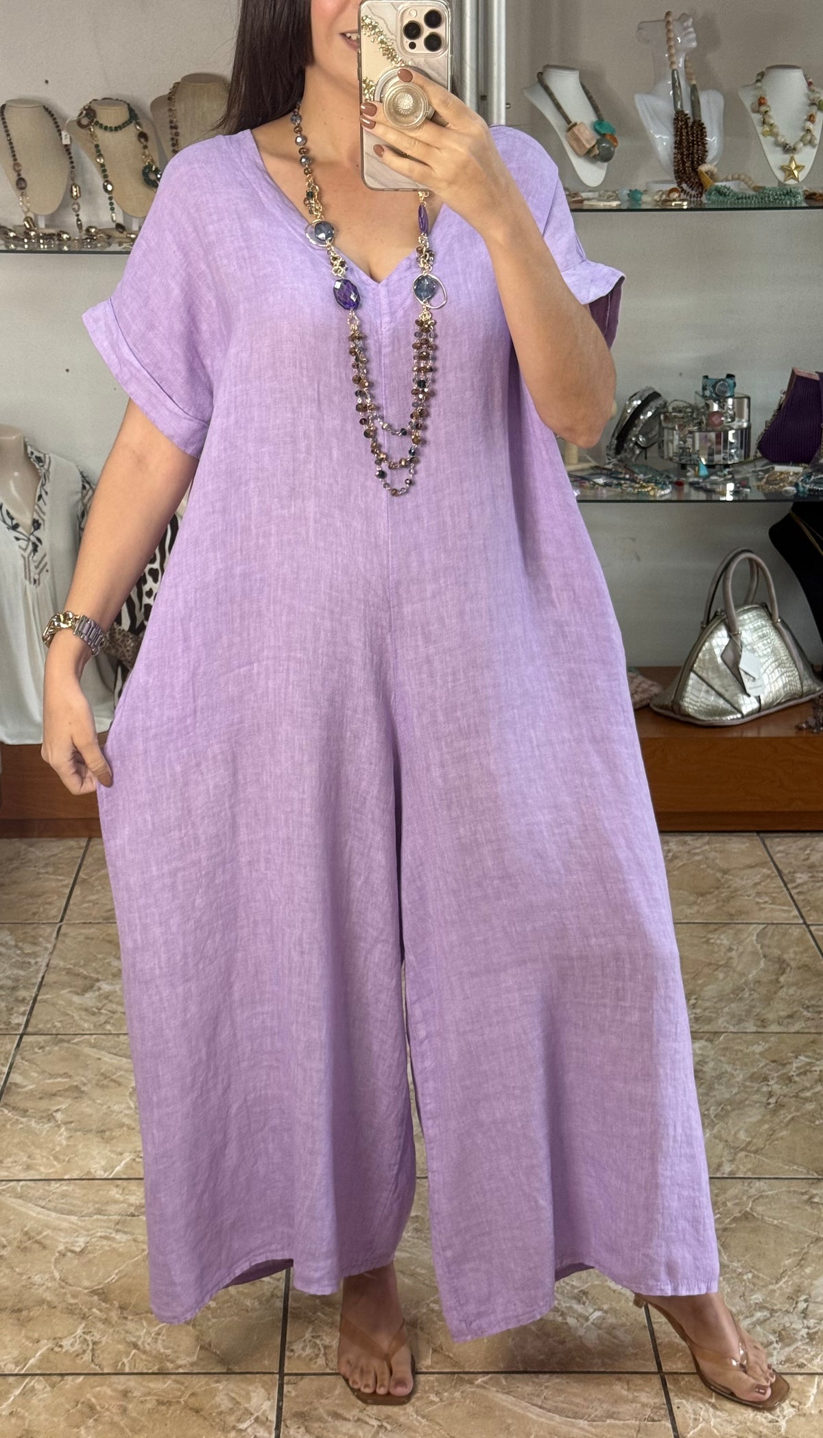 OS Linen Jumpsuit (NO RETURNS OR EXCHANGE)