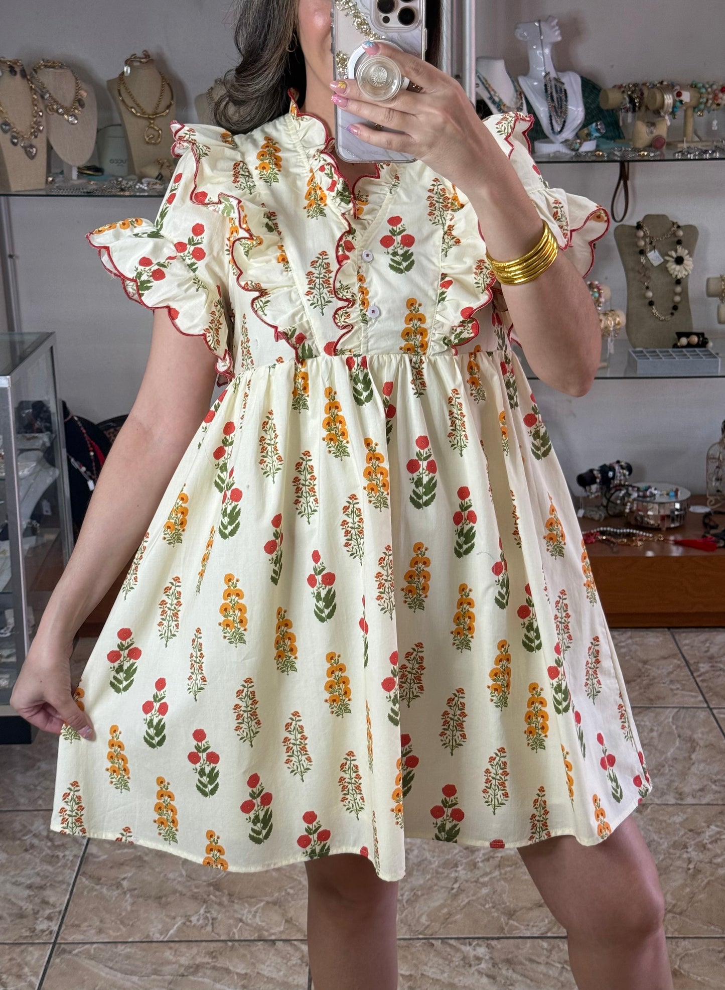 Spring Floral Doll Dress