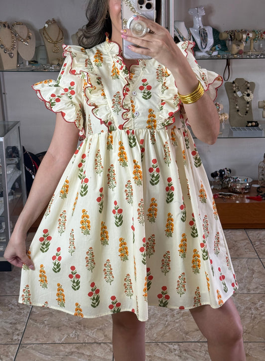 Spring Floral Doll Dress
