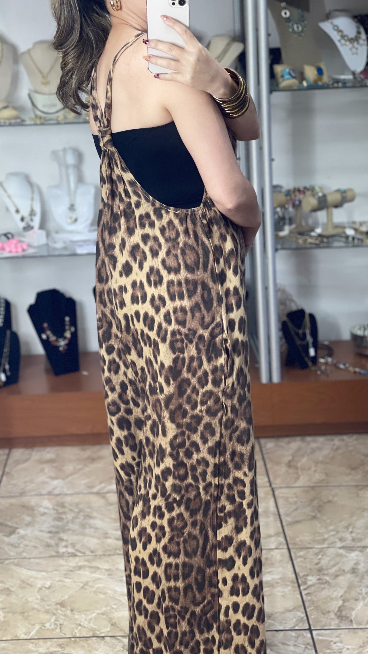 Leopard OS Linen Jumpsuit