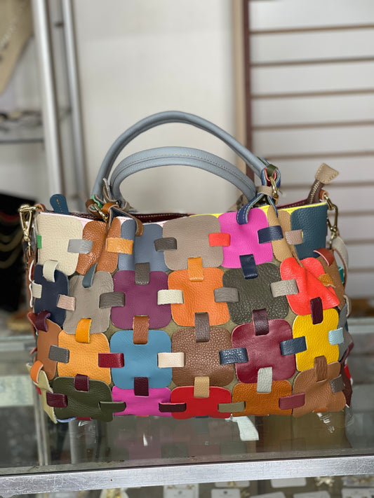 Squares Leather Bag