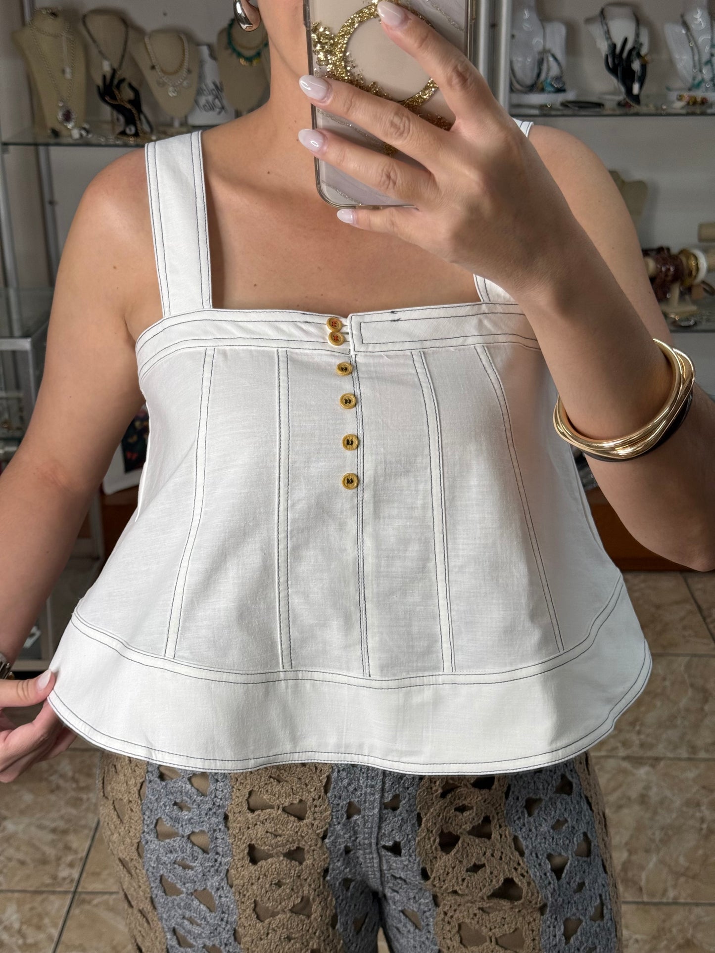 Off White Doll Top (NO RETURNS OR EXCHANGE)