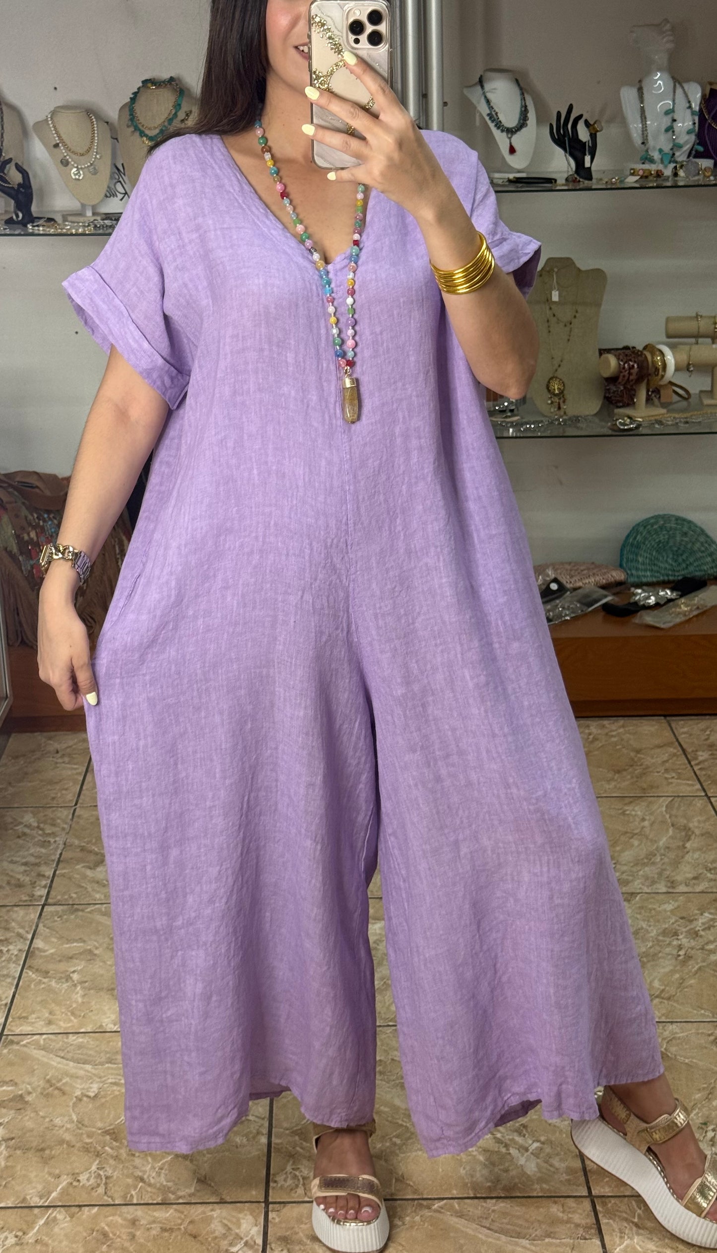 OS Linen Jumpsuit (NO RETURNS OR EXCHANGE)