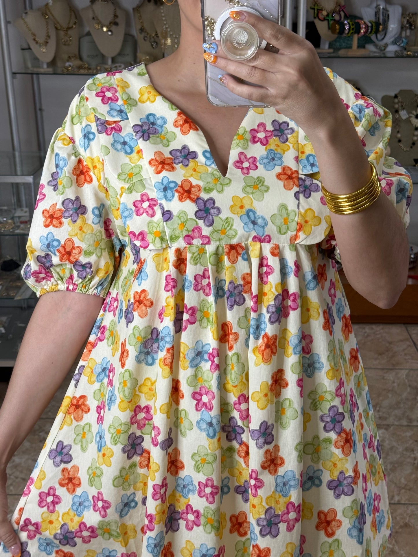 Floral Multicolor Doll Dress