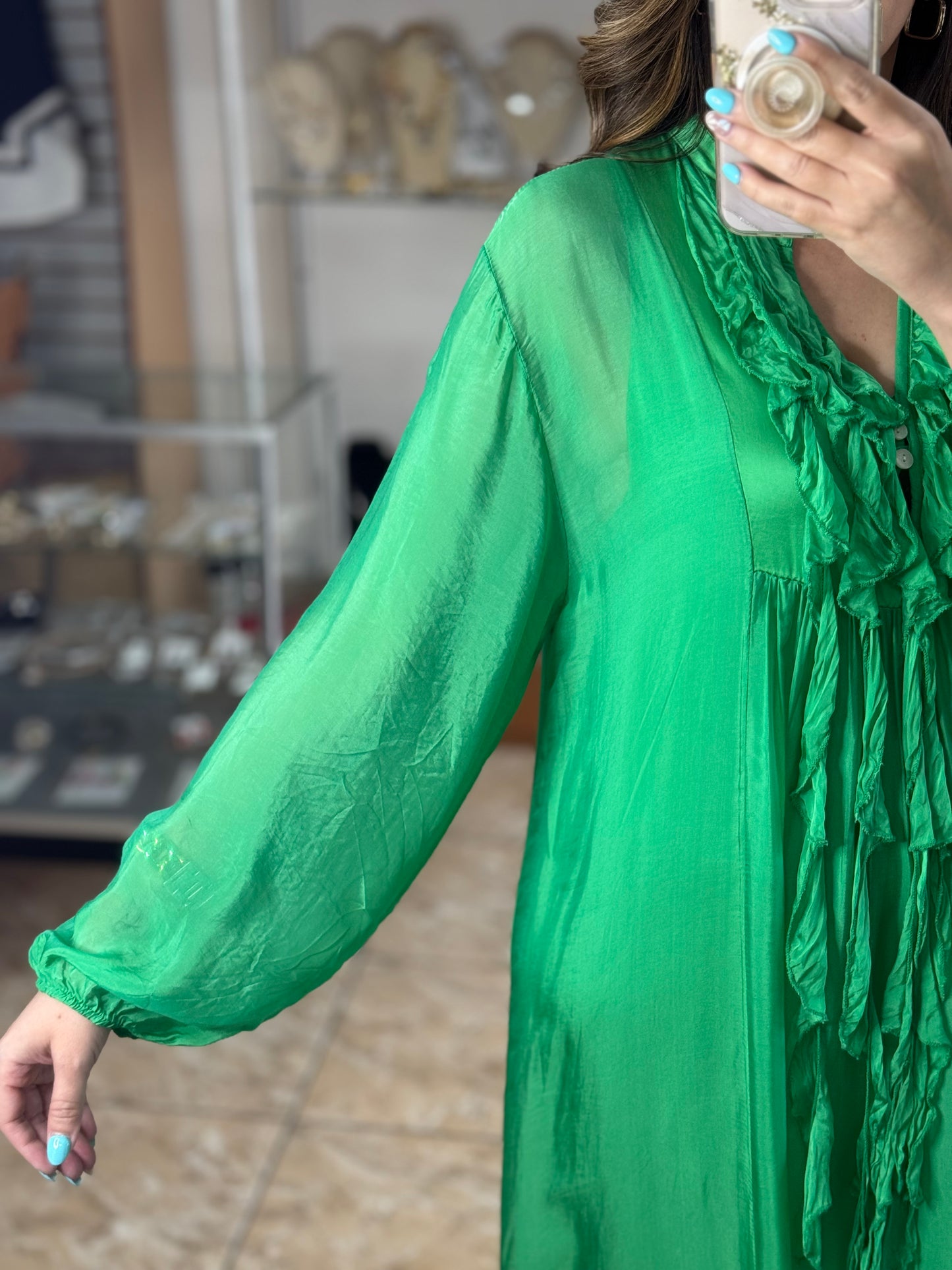 OS Silk Maxi Dress (NO RETURNS OR EXCHANGE)