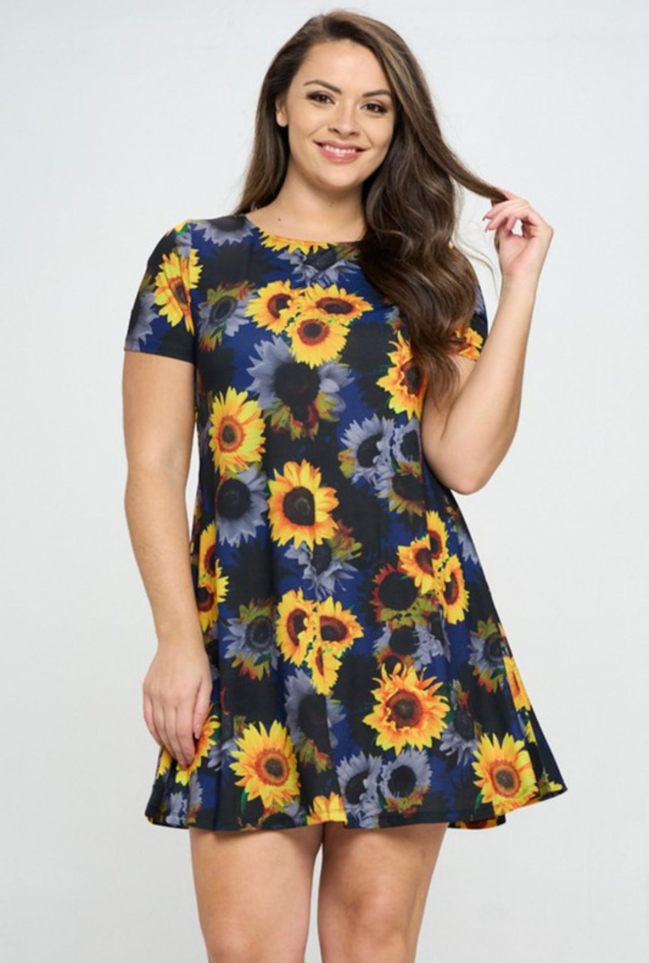 Sunflowers A-Line Dress