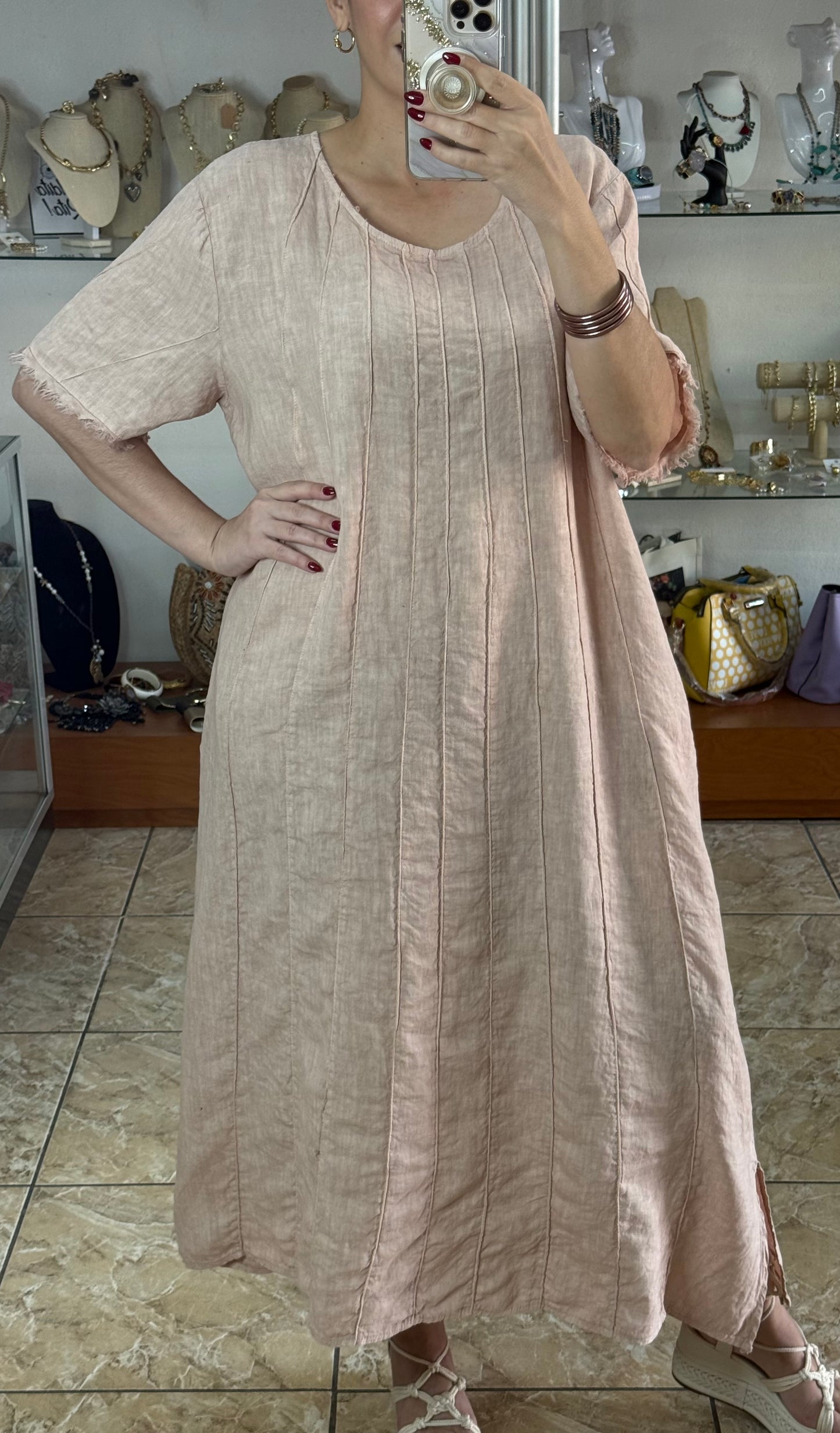 Linen OS Maxi Dress (FINAL SALE)