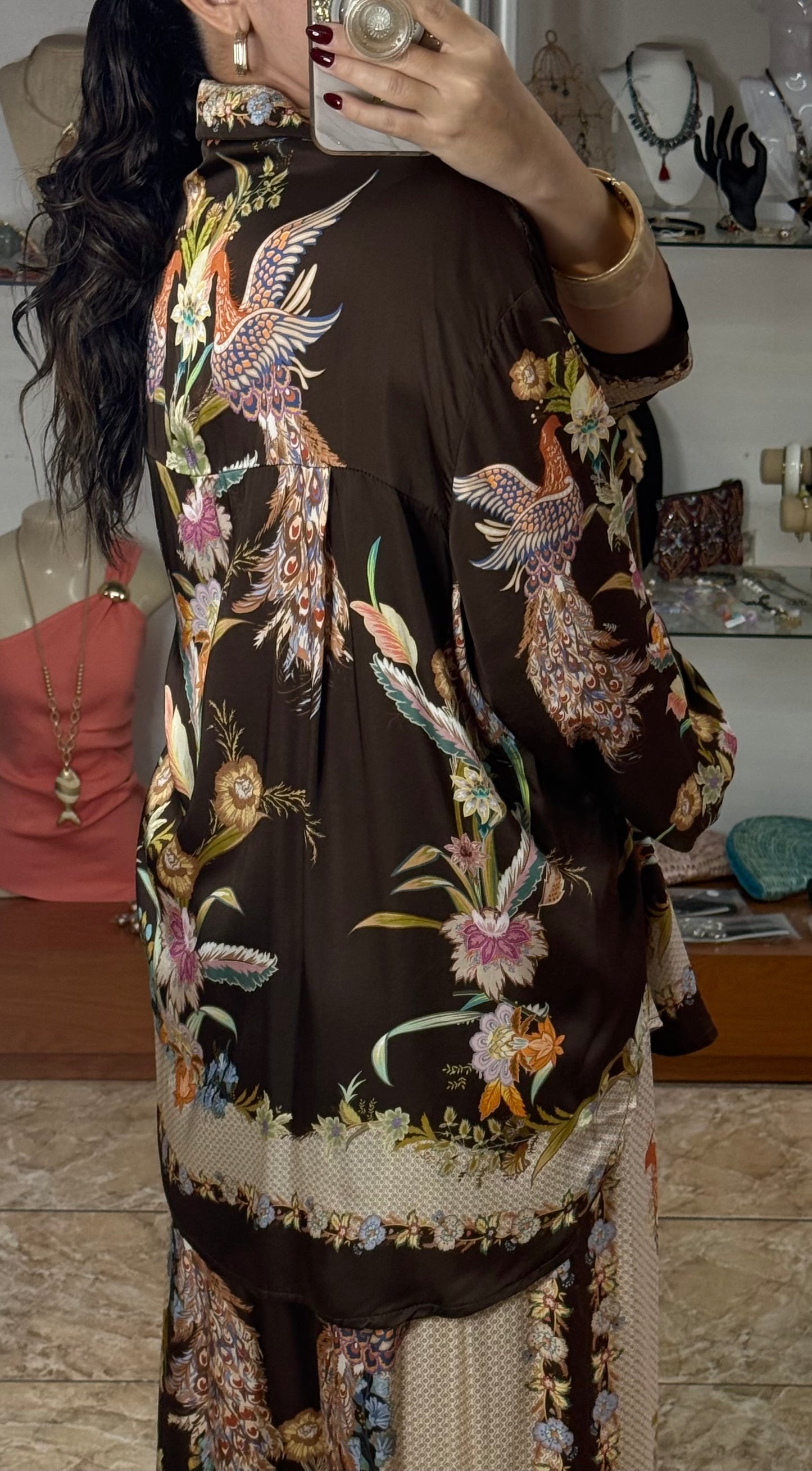 Birds & Flowers OS Satin Set (NO RETURNS OR EXCHANGE)