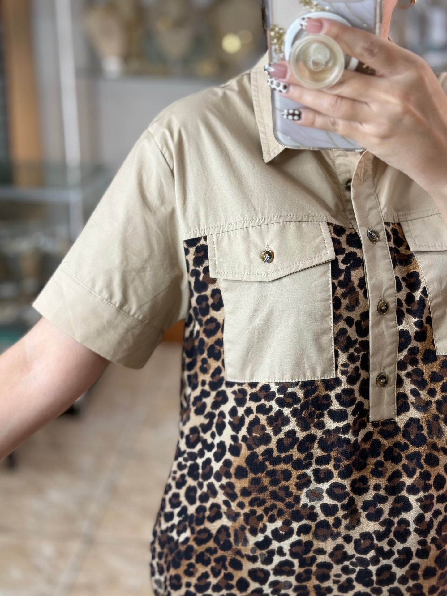 Leopard/Camel Mini Dress