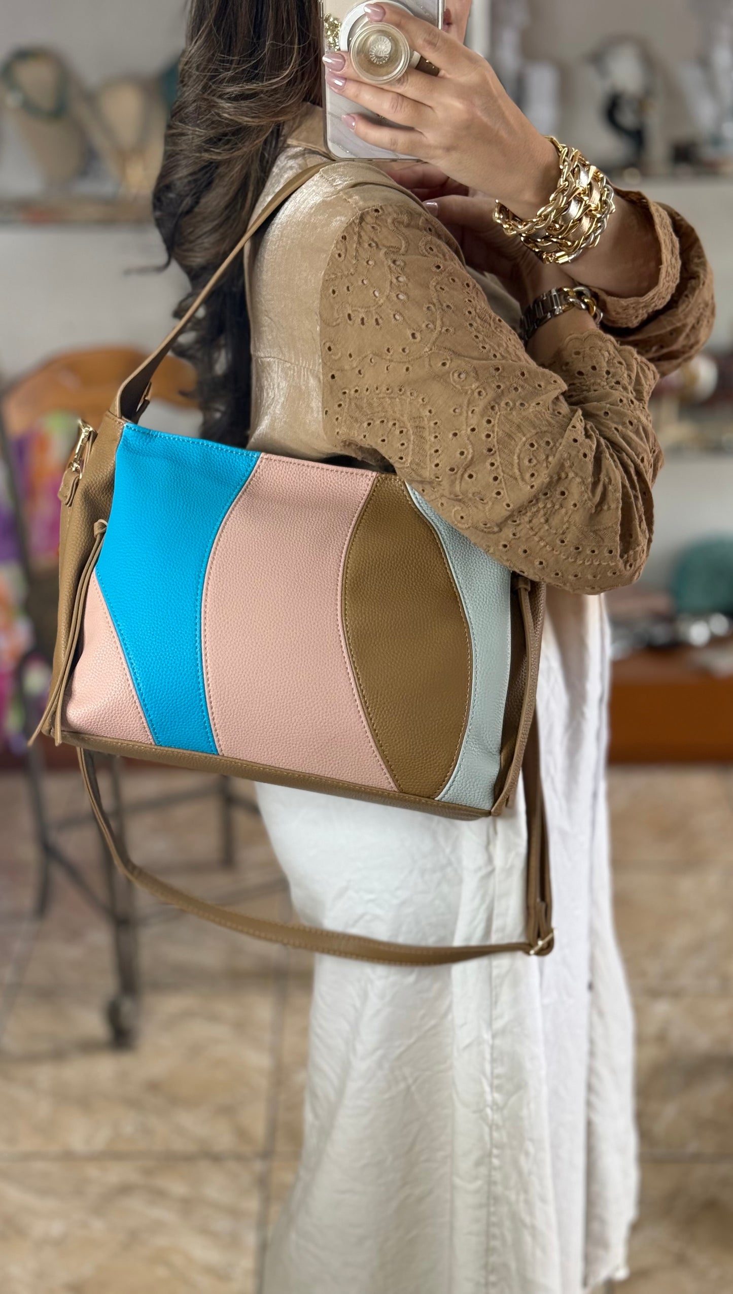 Multicolor Bag with Wallet (FINAL SALE)