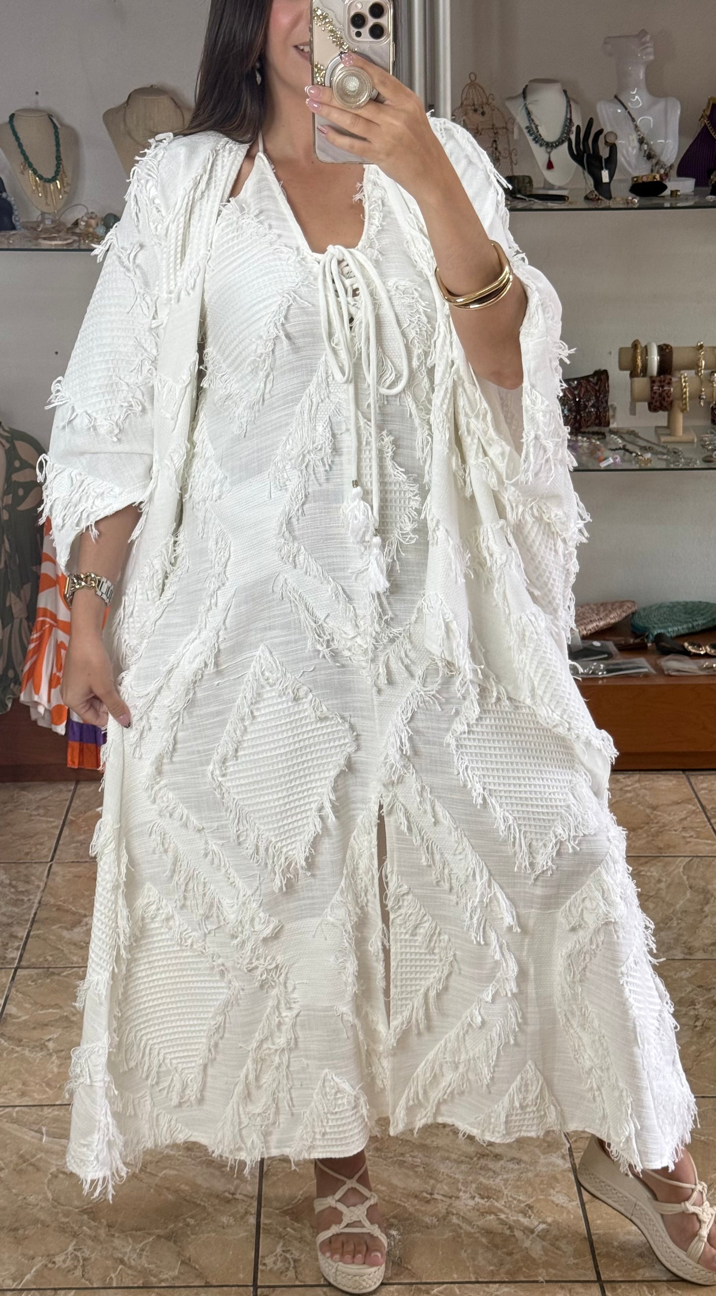 OS Halter Dress & Kimono Set (NO RETURNS OR EXCHANGE)