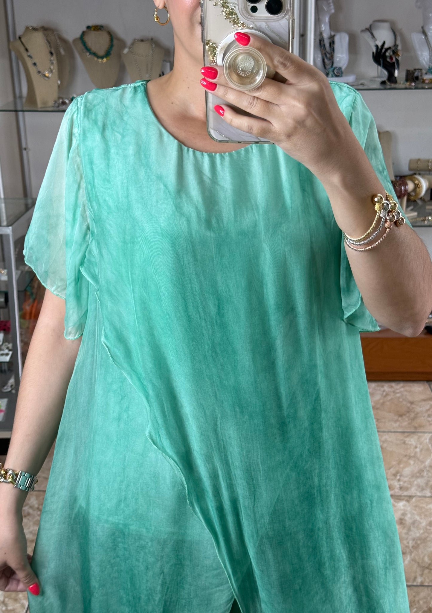 Silk OS Top and Pant Set (NO RETURNS OR EXCHANGE)