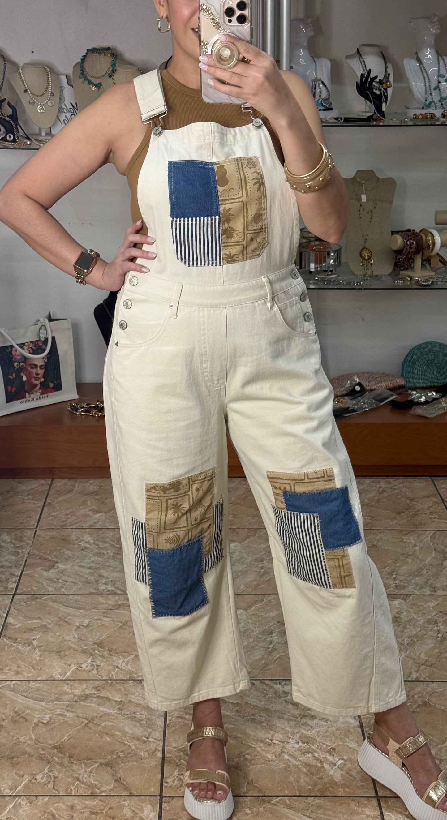Patches Denim Overall