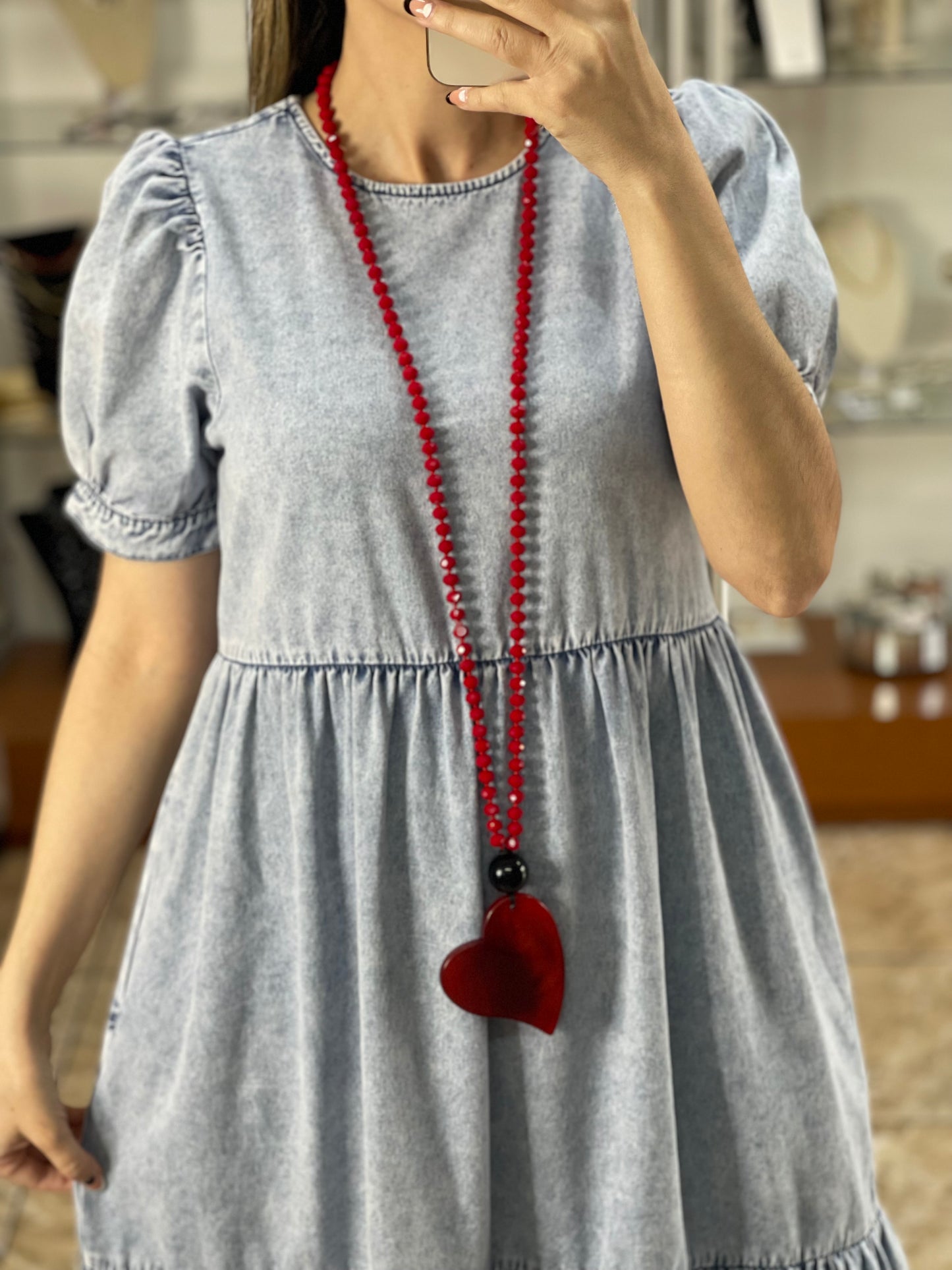 Heart Long Necklace