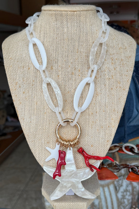 Starfish and Corals Necklace (NO RETURNS OR EXCHANGE)