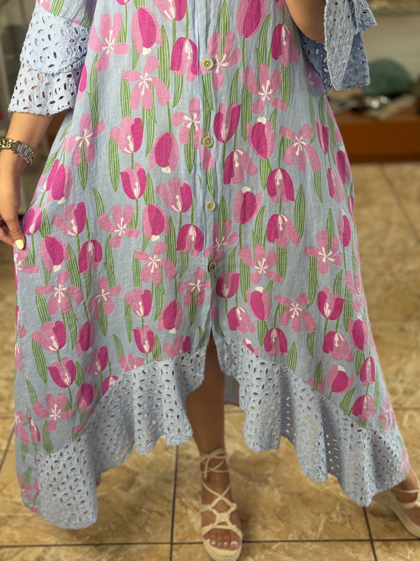 Macarena OS Floral Maxi Dress (NO RETURNS OR EXCHANGE)