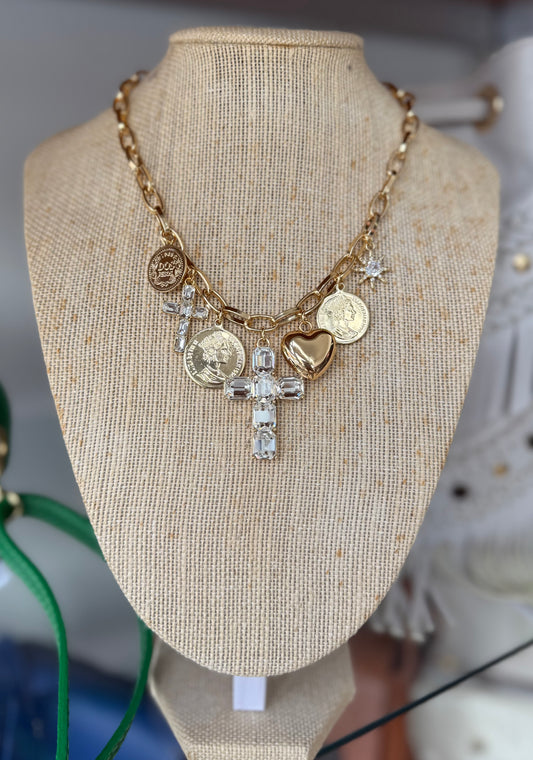 Gold Charms Necklace (FINAL SALE)
