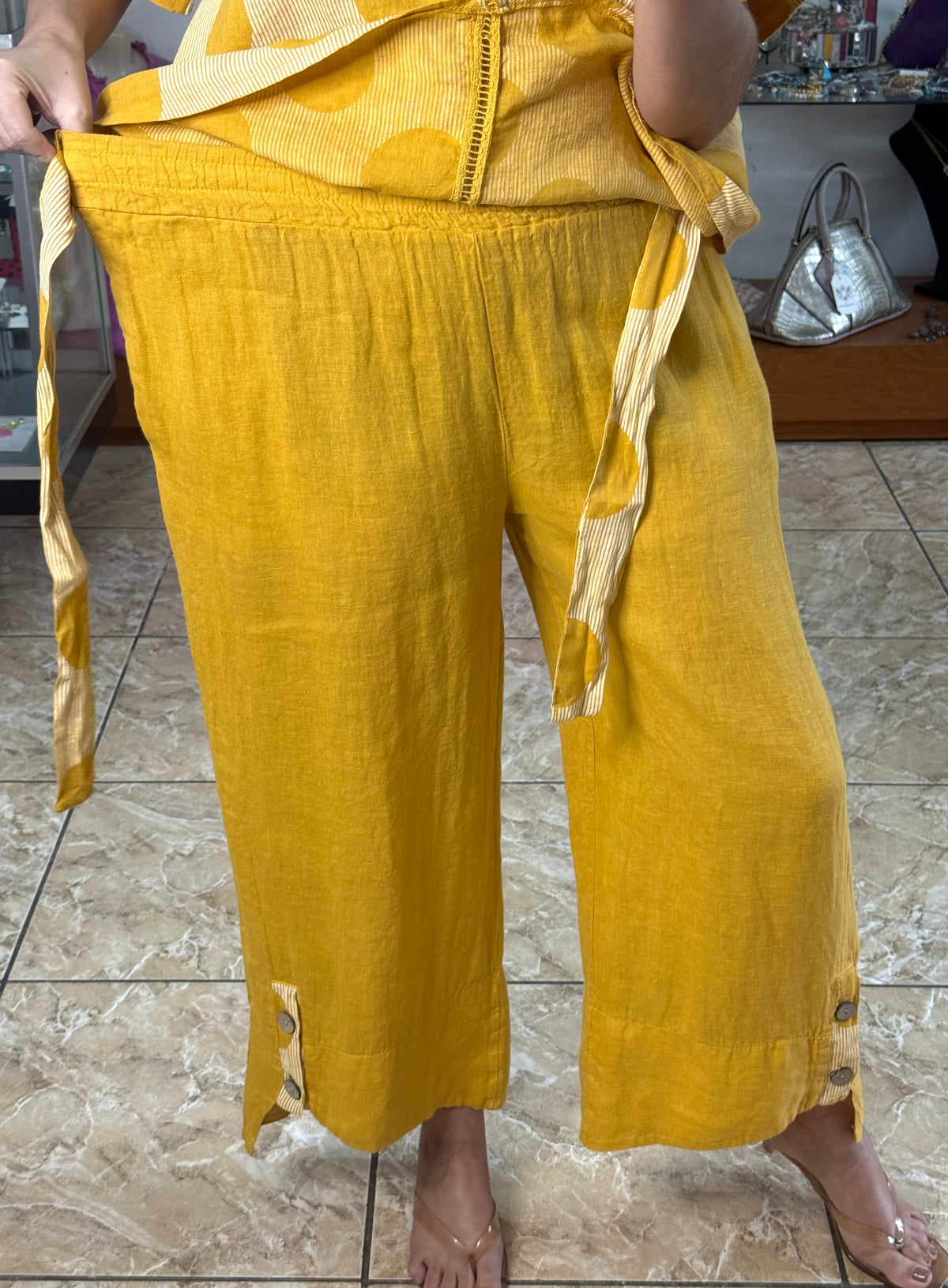 Stripes & Polka Dots OS Linen Set (NO RETURNS OR EXCHANGE)