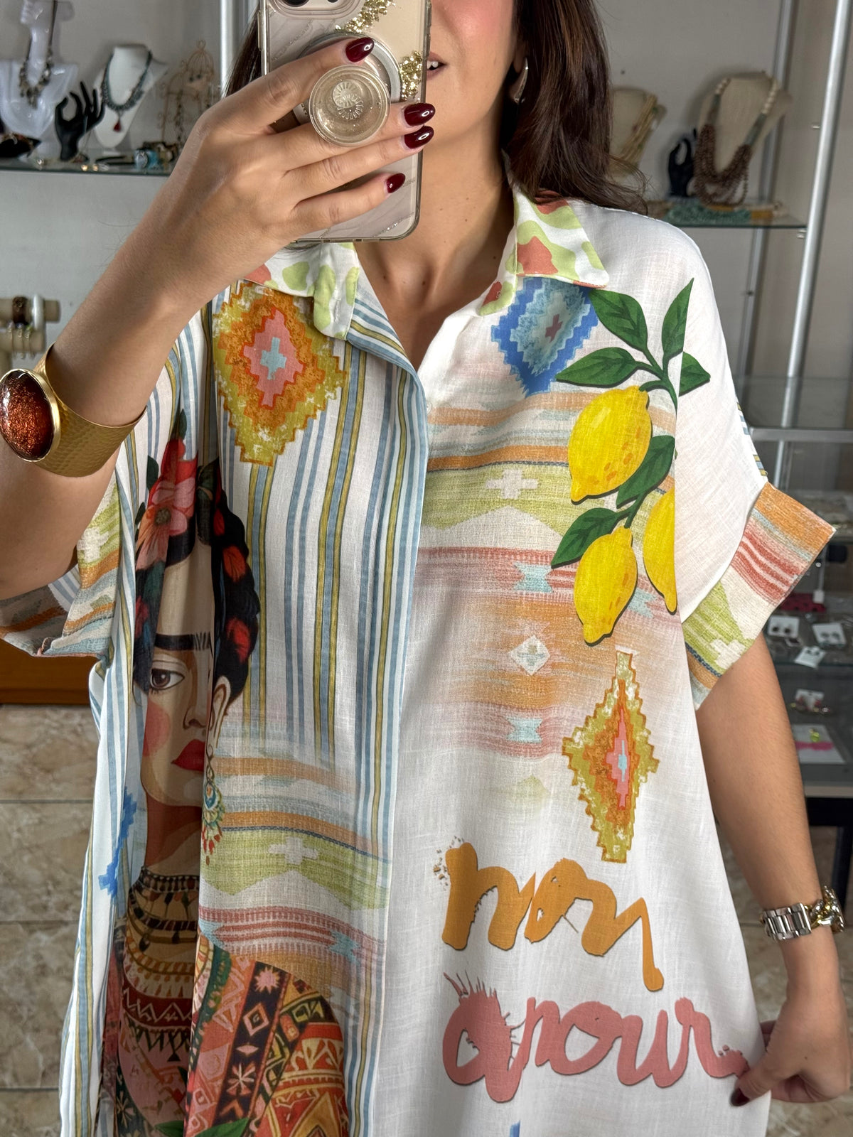 OS Frida Mon Amour Dress (NO RETURNS OR EXCHANGE)