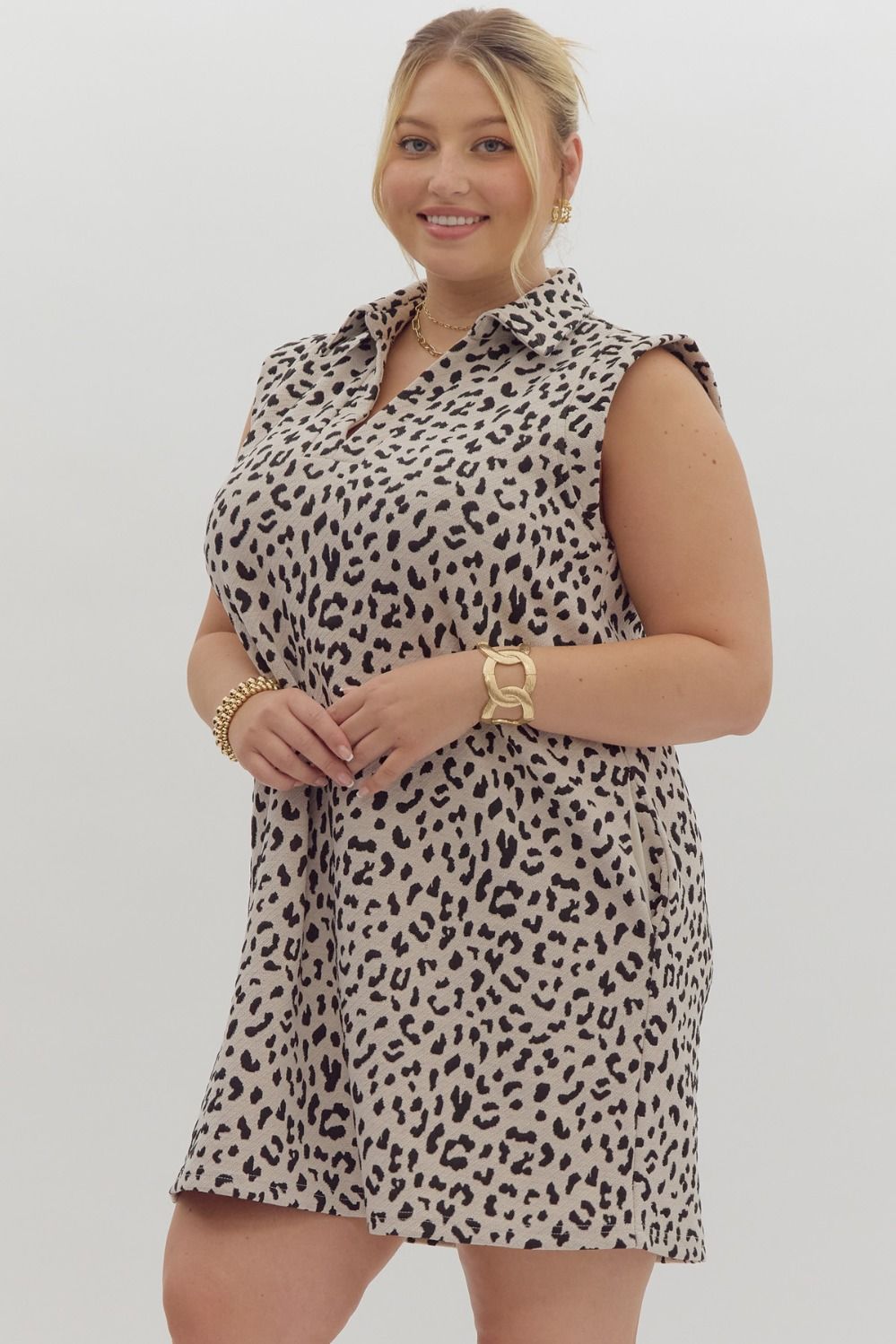 Leopard V-Neck Dress