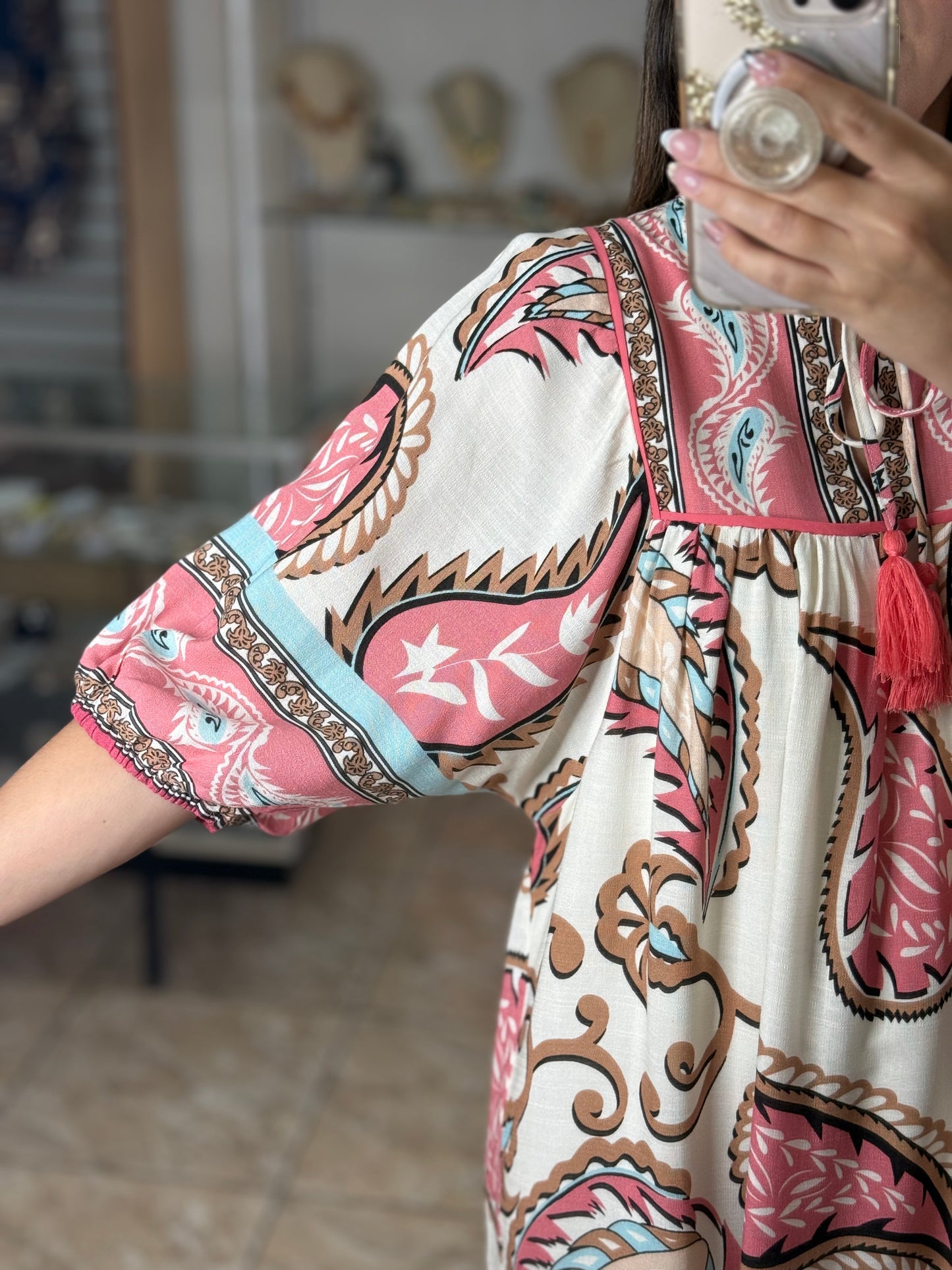 Paisley Pink Mix Doll Dress