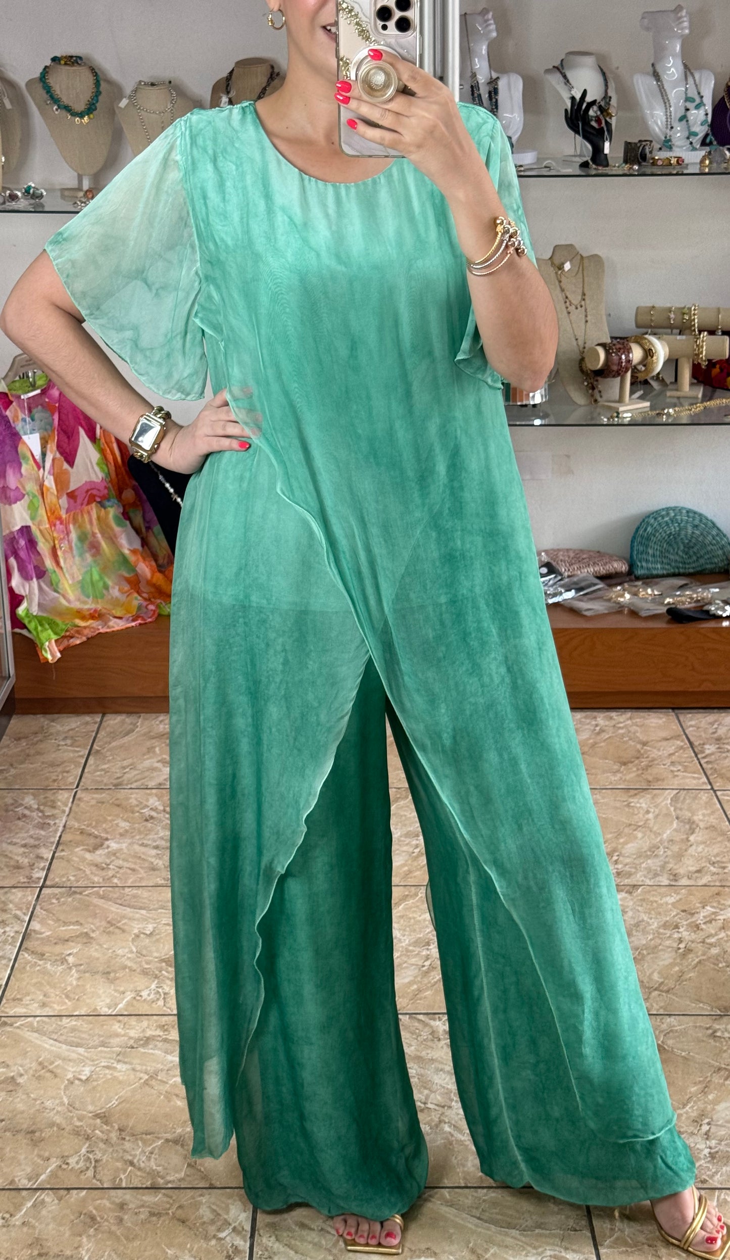 Silk OS Top and Pant Set (NO RETURNS OR EXCHANGE)