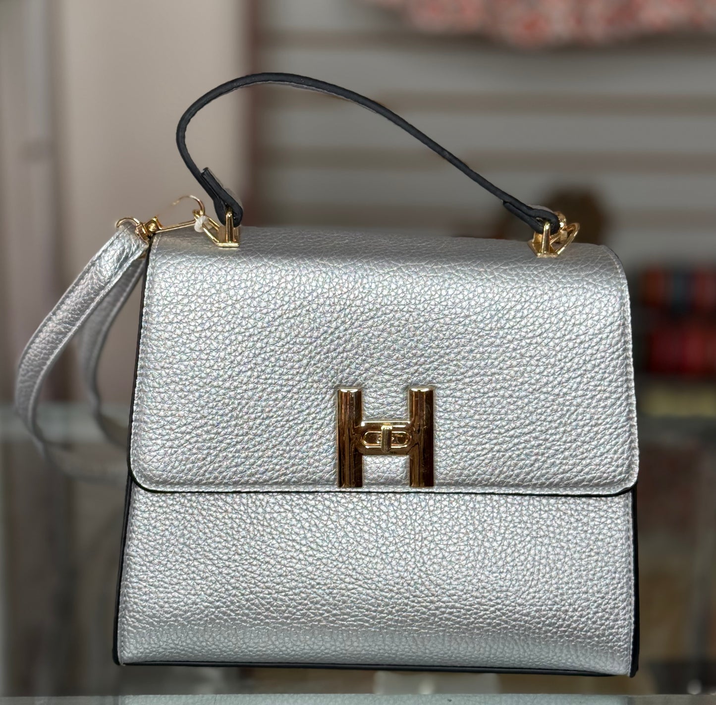 Chic Metallic Bag with Wallet (FINAL SALE)