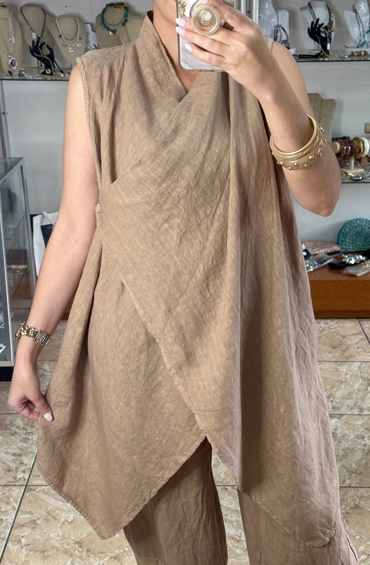 Avant-Garde OS Linen Pant Set (NO RETURNS OR EXCHANGE)