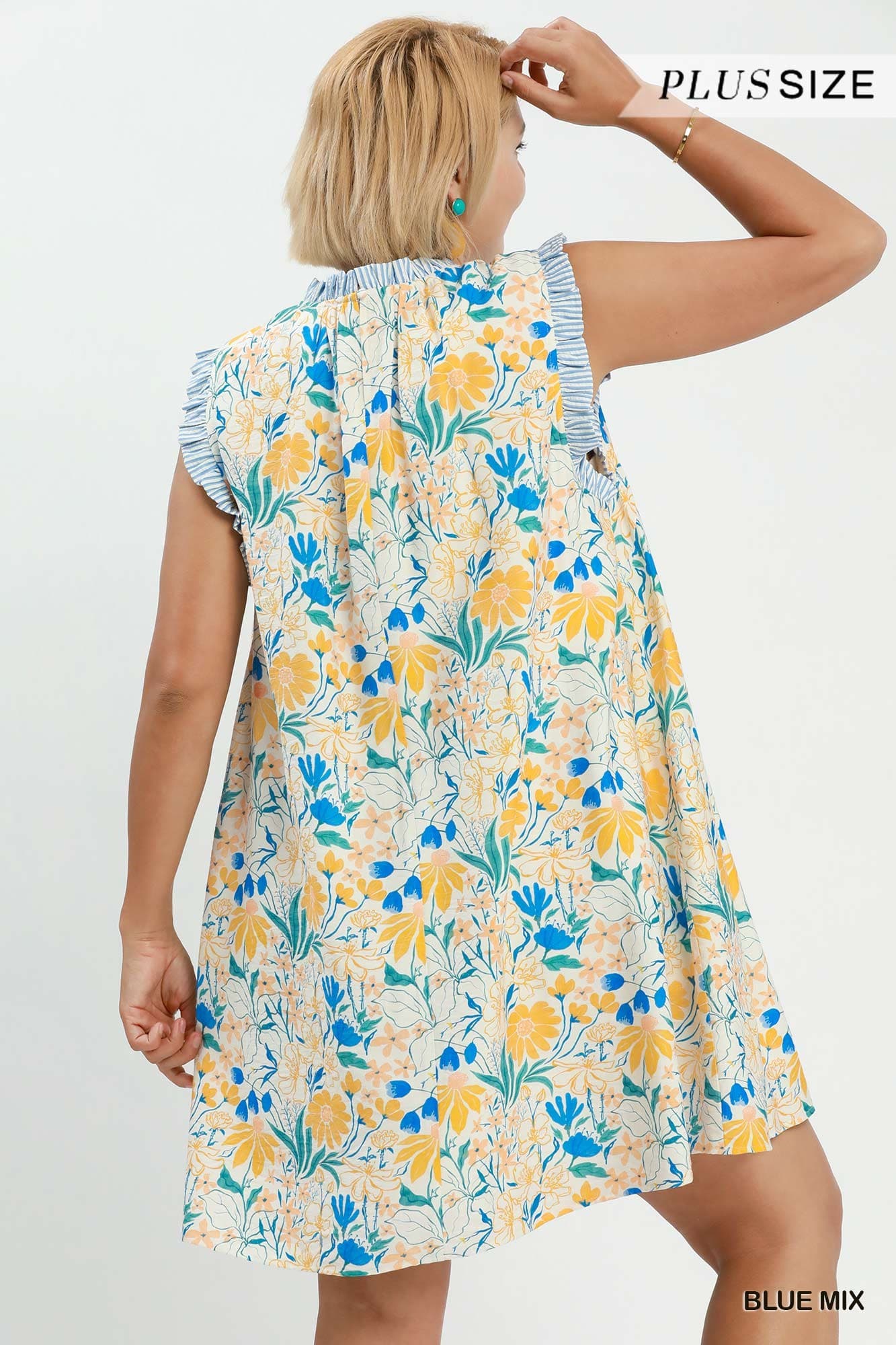 Floral Print Babydoll Dress (PLUS)