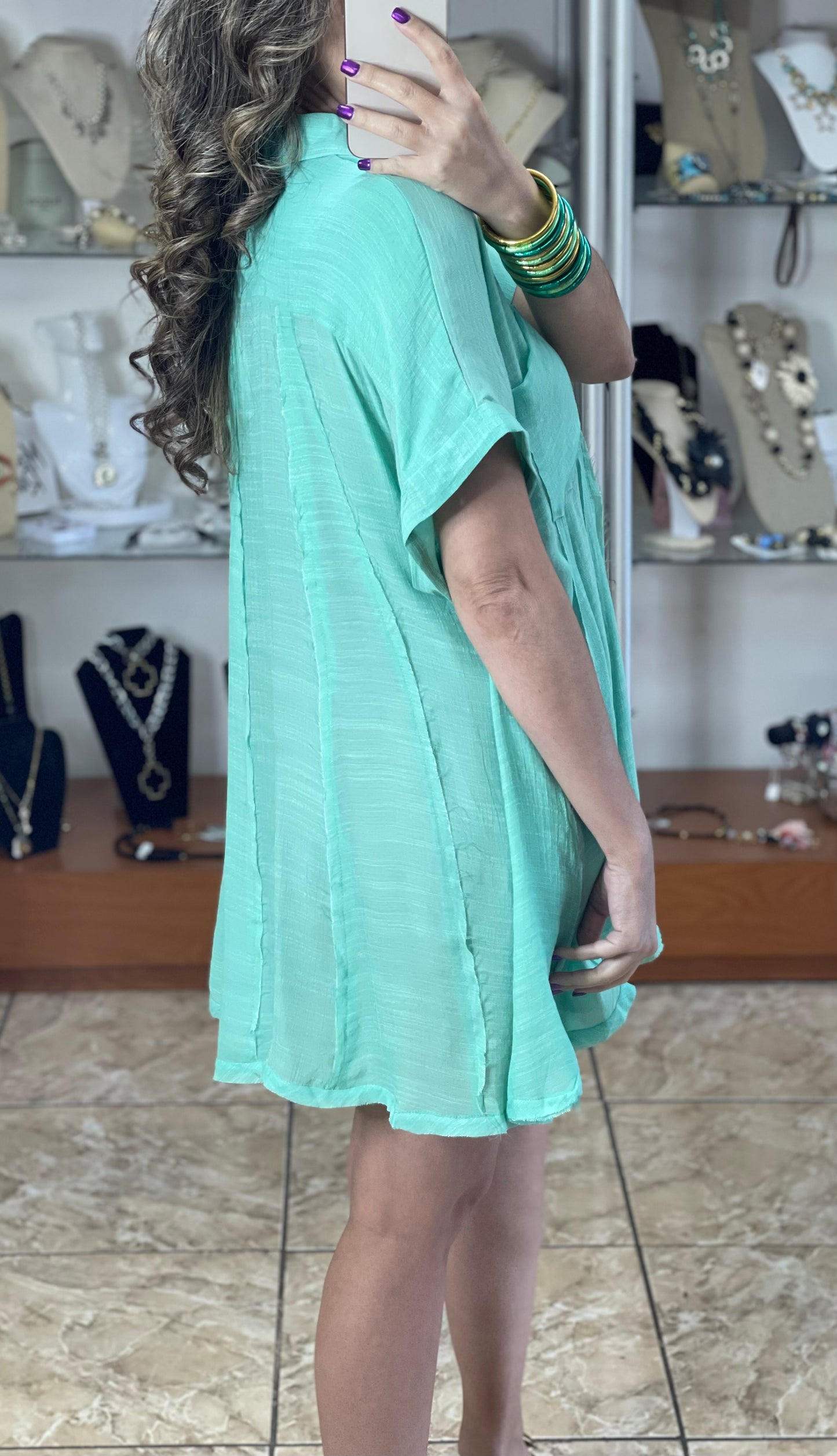 Semi-Sheer Tunic Top/Mini Dress