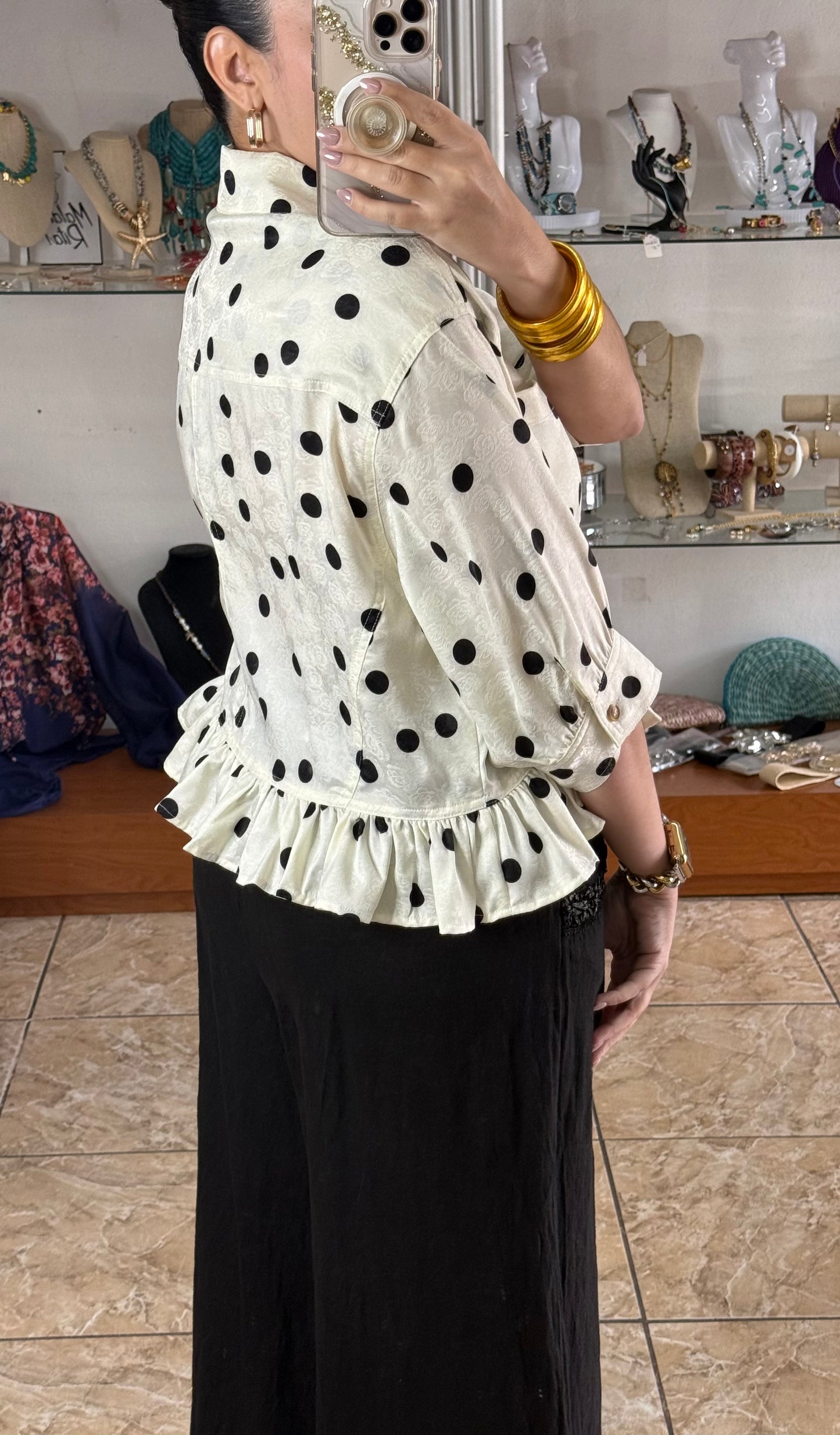 Floral Polkadot Top
