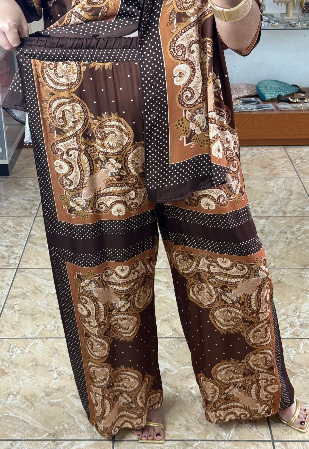 Brown Polkadots Mix OS Set (NO RETURNS OR EXCHANGE)